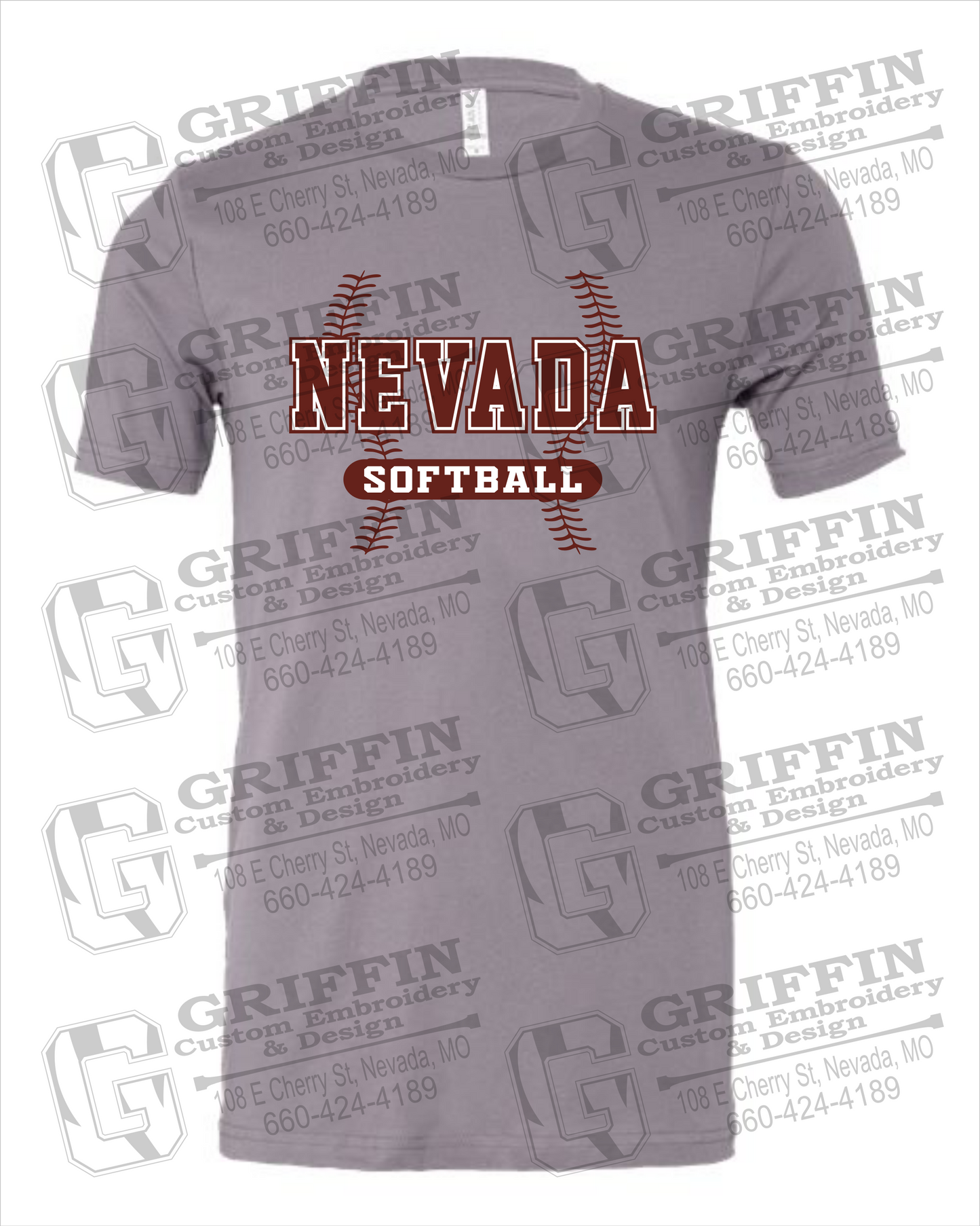 Nevada Tigers 24-E 100% Cotton Short Sleeve T-Shirt - Softball
