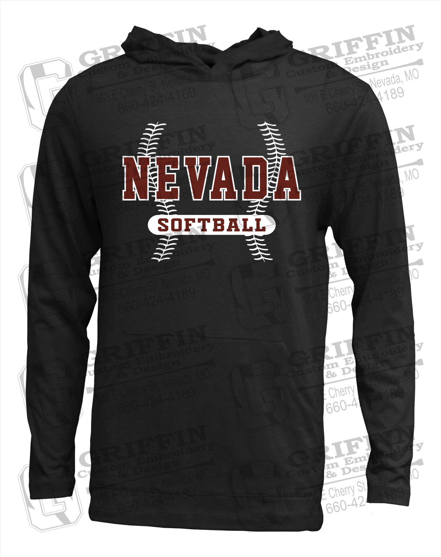 Soft-Tek T-Shirt Hoodie - Softball - Nevada Tigers 24-E