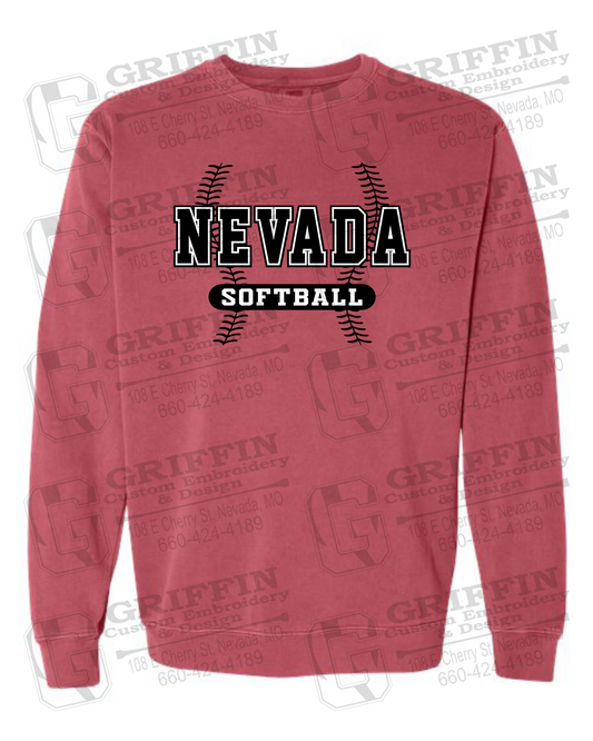 Comfort Colors Crewneck Sweatshirt - Softball - Nevada Tigers 24-E