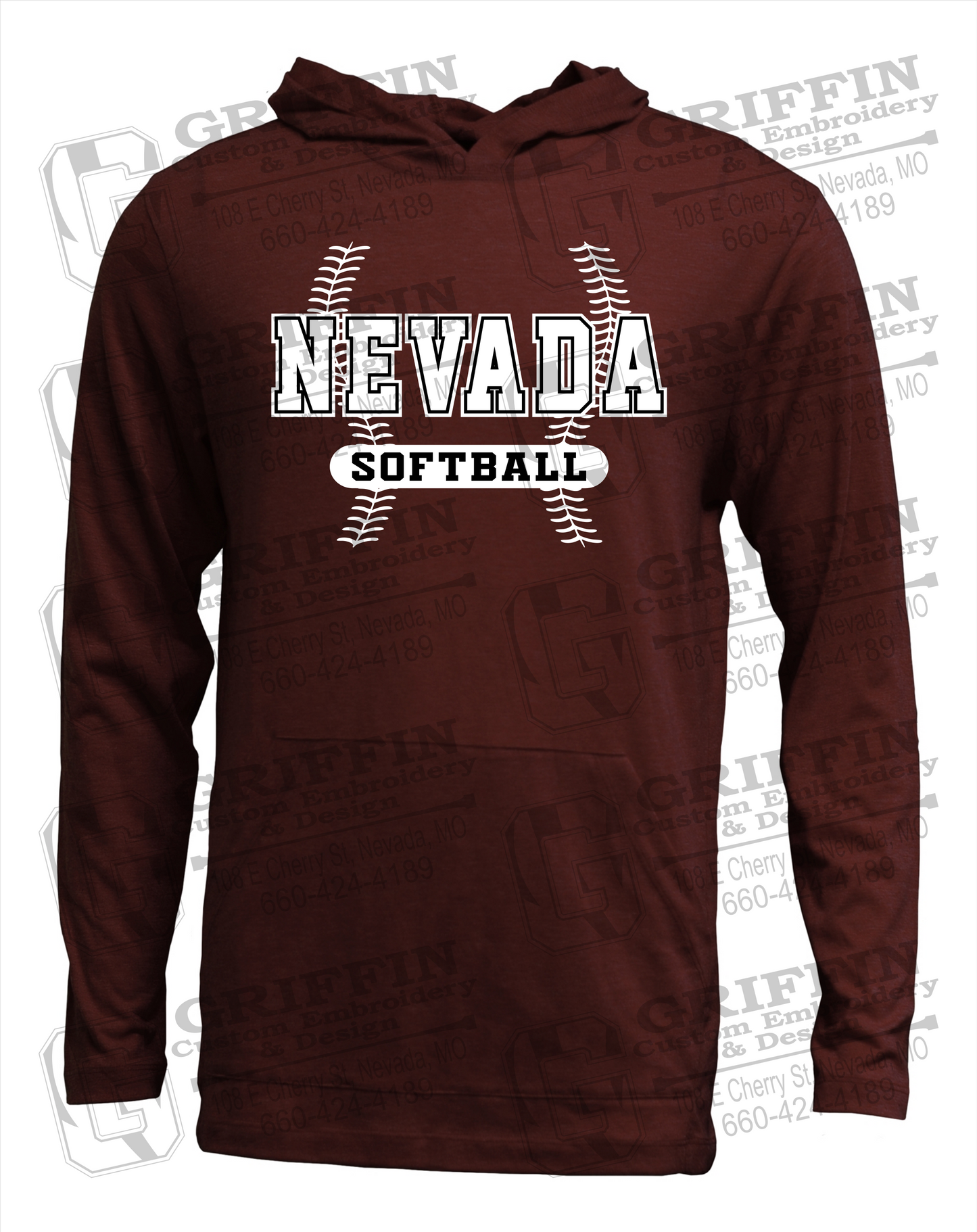 Soft-Tek T-Shirt Hoodie - Softball - Nevada Tigers 24-E