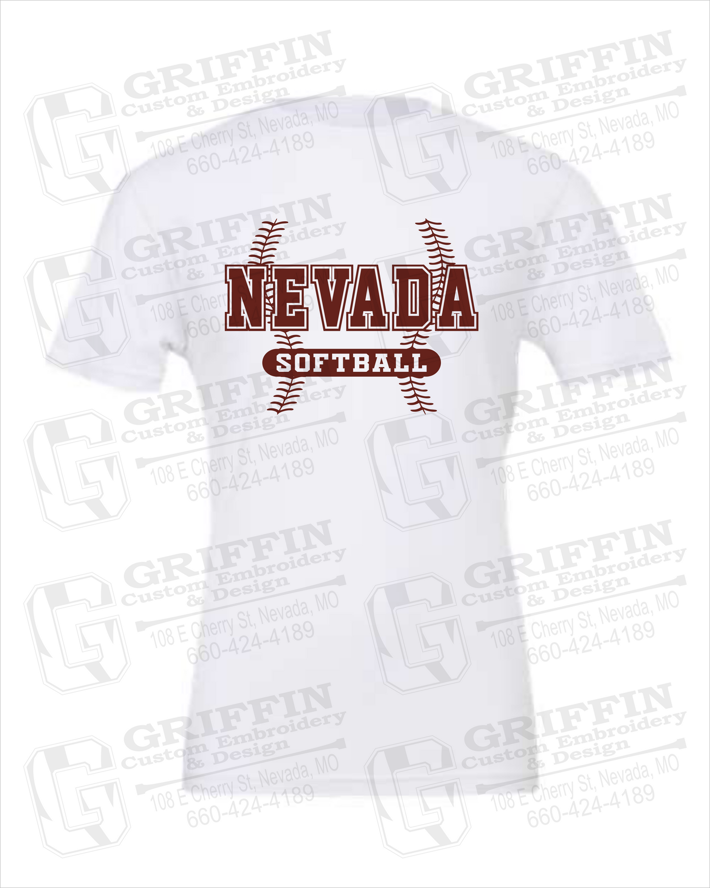Nevada Tigers 24-E 100% Cotton Short Sleeve T-Shirt - Softball