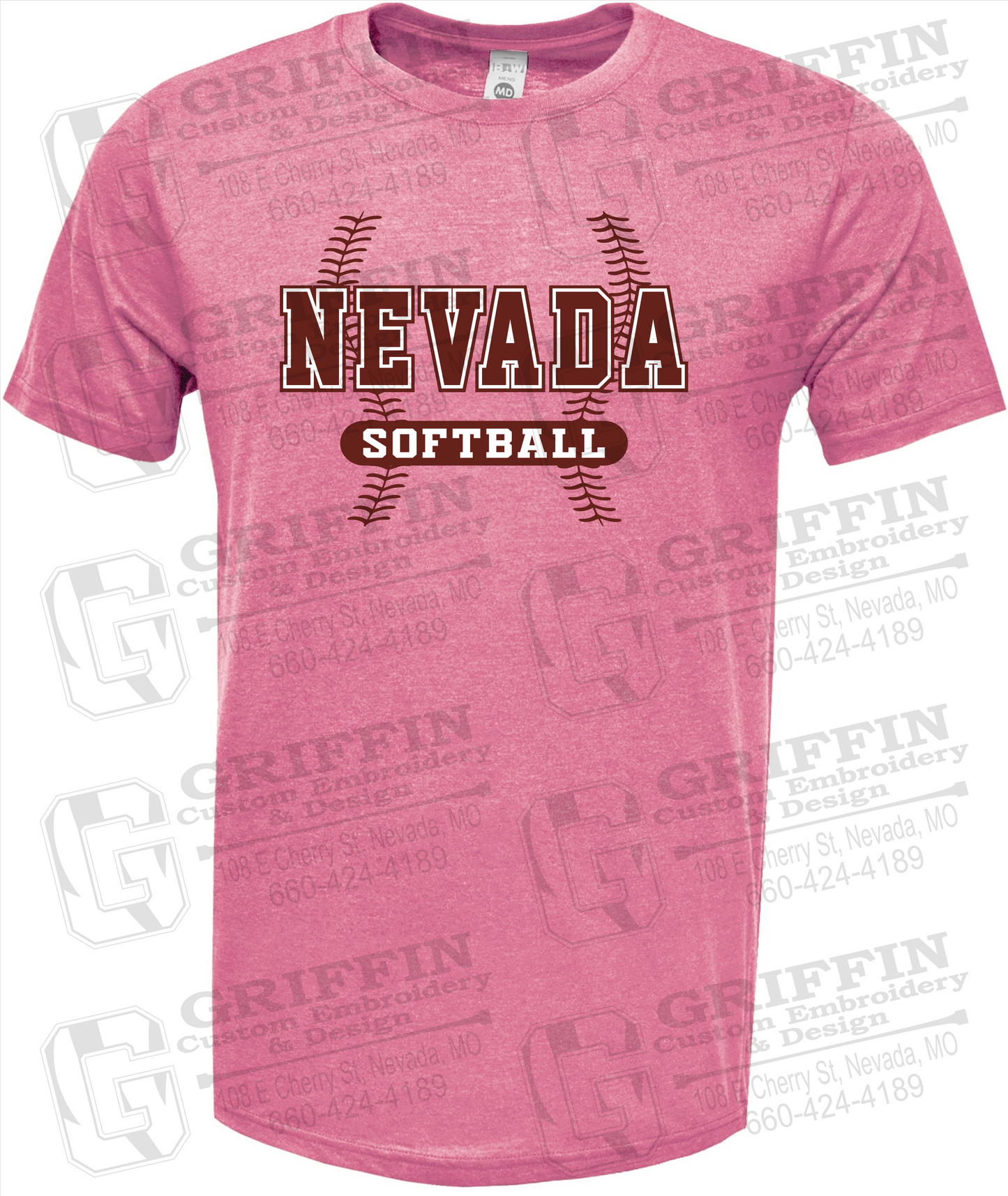 Soft-Tek Short Sleeve T-Shirt - Softball - Nevada Tigers 24-E