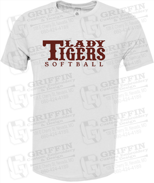 Soft-Tek Short Sleeve T-Shirt - Softball - Nevada Tigers 24-F