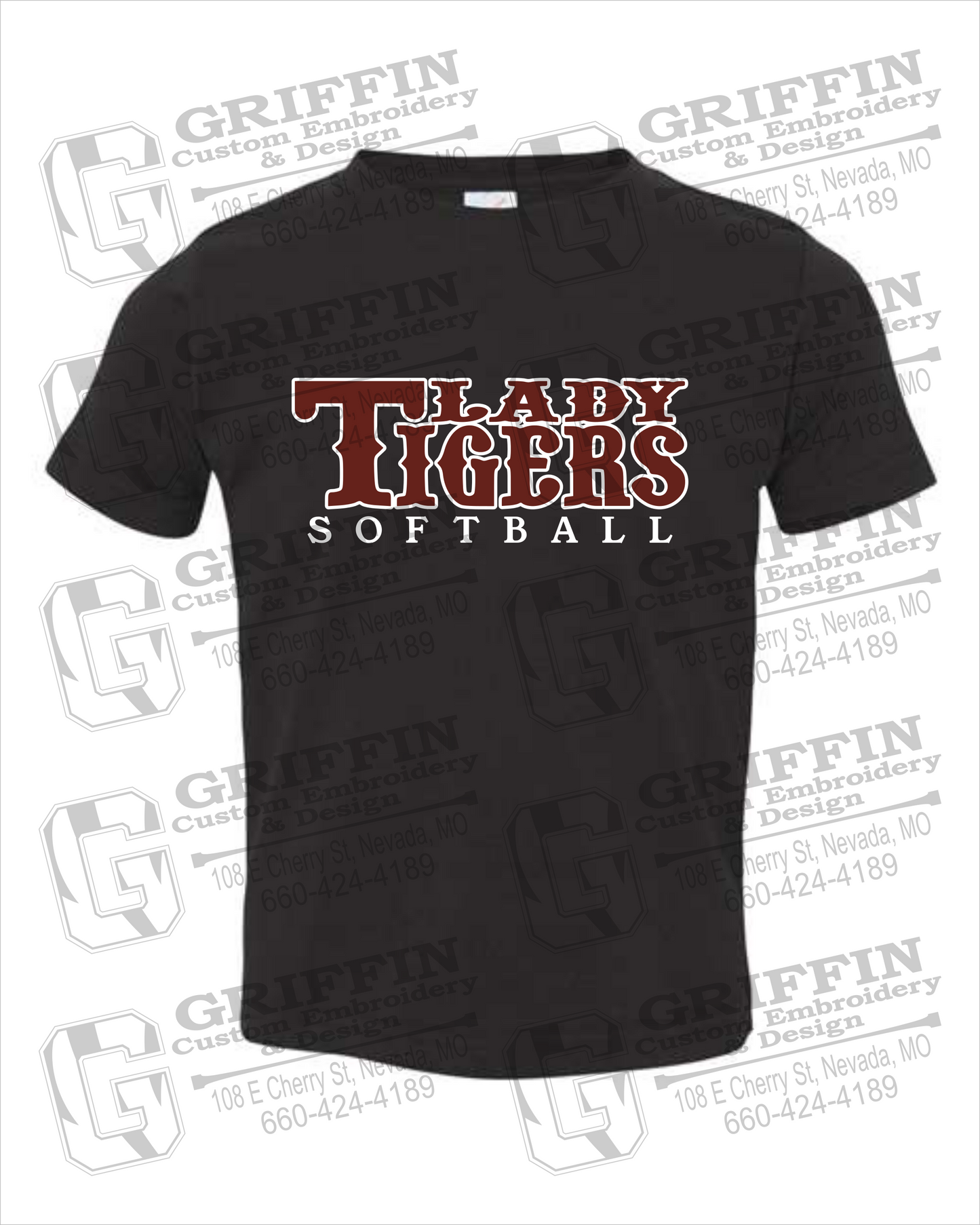 Toddler/Infant Cotton T-Shirt - Softball - Nevada Tigers 24-F