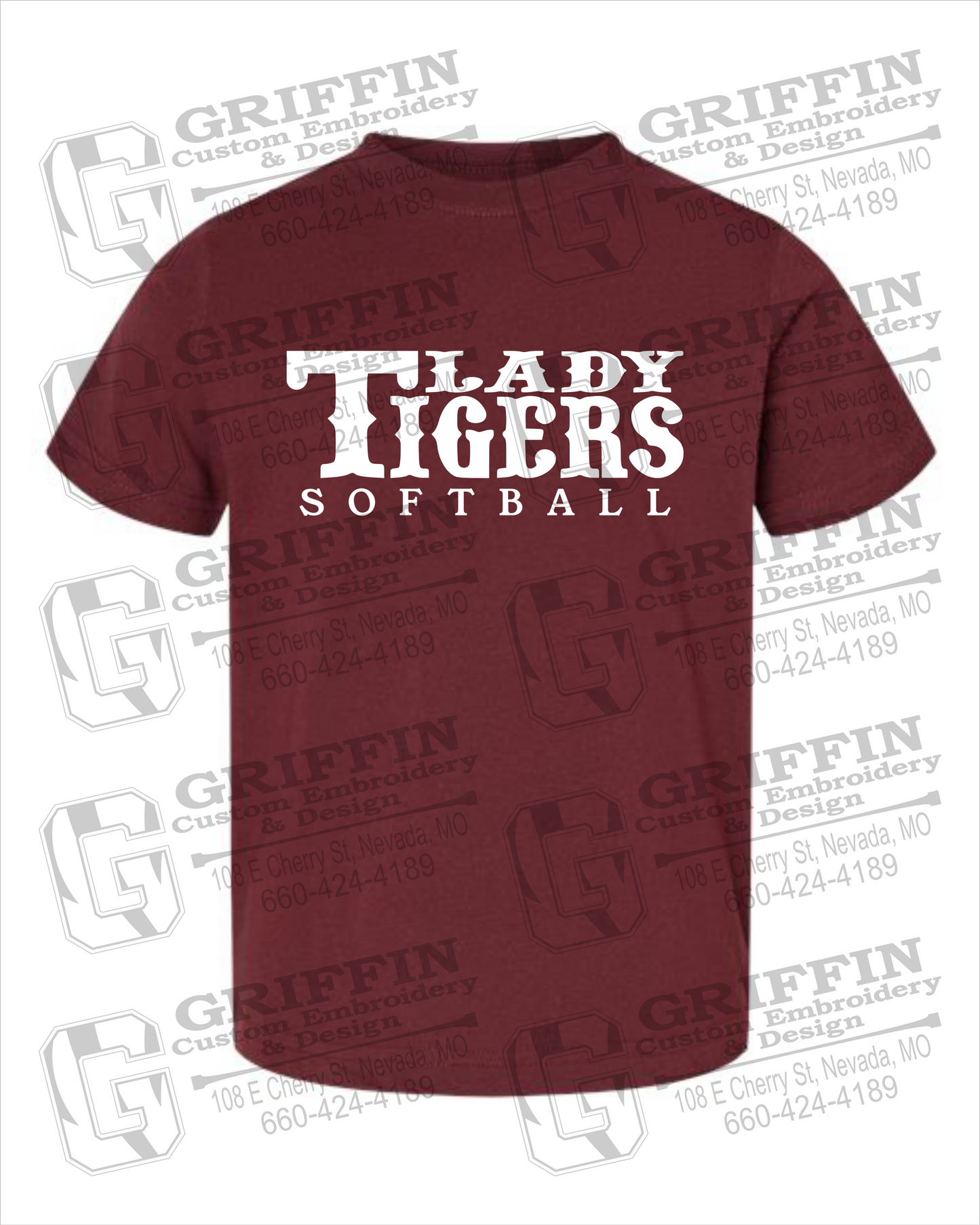Toddler/Infant Cotton T-Shirt - Softball - Nevada Tigers 24-F