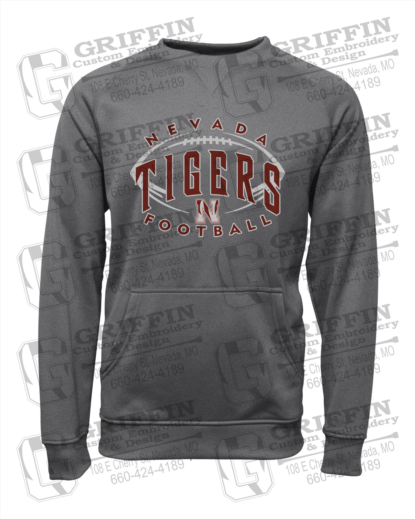 Performance Fleece Sweatshirt - Football - Nevada Tigers 24-G
