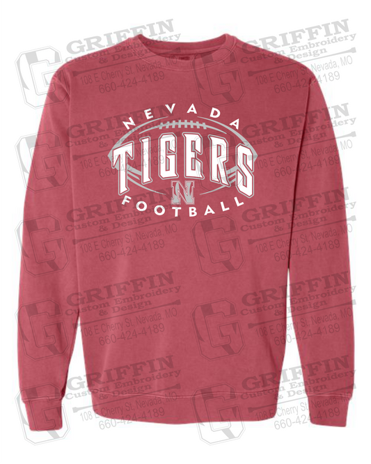 Comfort Colors Crewneck Sweatshirt - Football - Nevada Tigers 24-G
