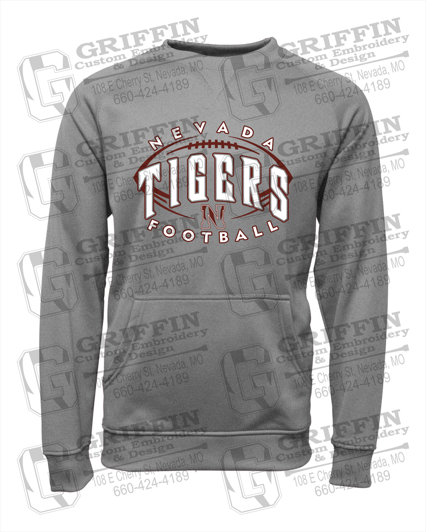 Performance Fleece Sweatshirt - Football - Nevada Tigers 24-G