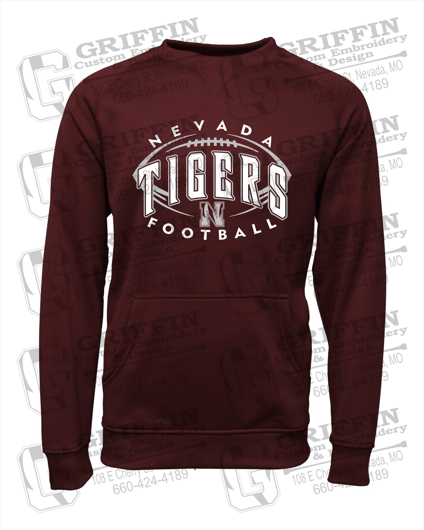 Performance Fleece Sweatshirt - Football - Nevada Tigers 24-G