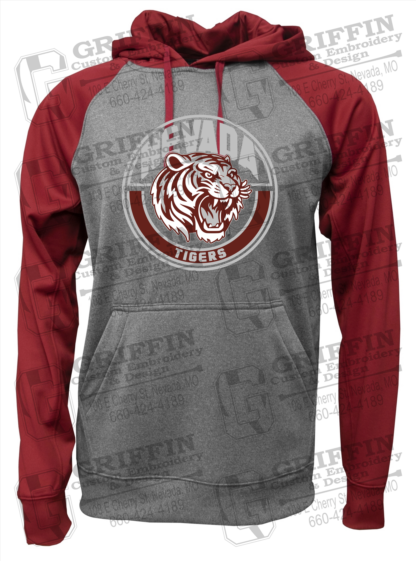 Performance Fleece Raglan Hoodie - Nevada Tigers 24-H