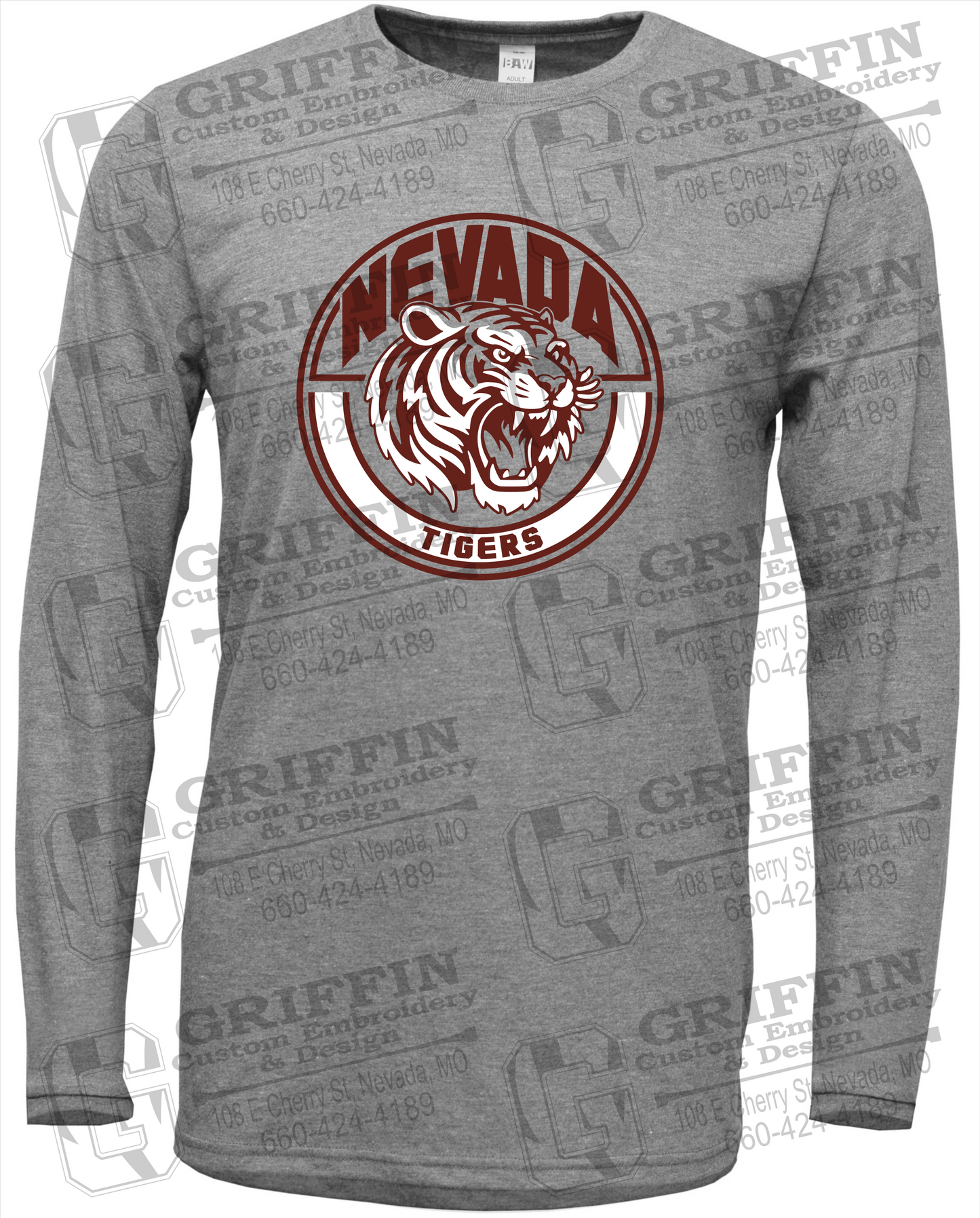 Soft-Tek Long Sleeve T-Shirt - Nevada Tigers 24-H