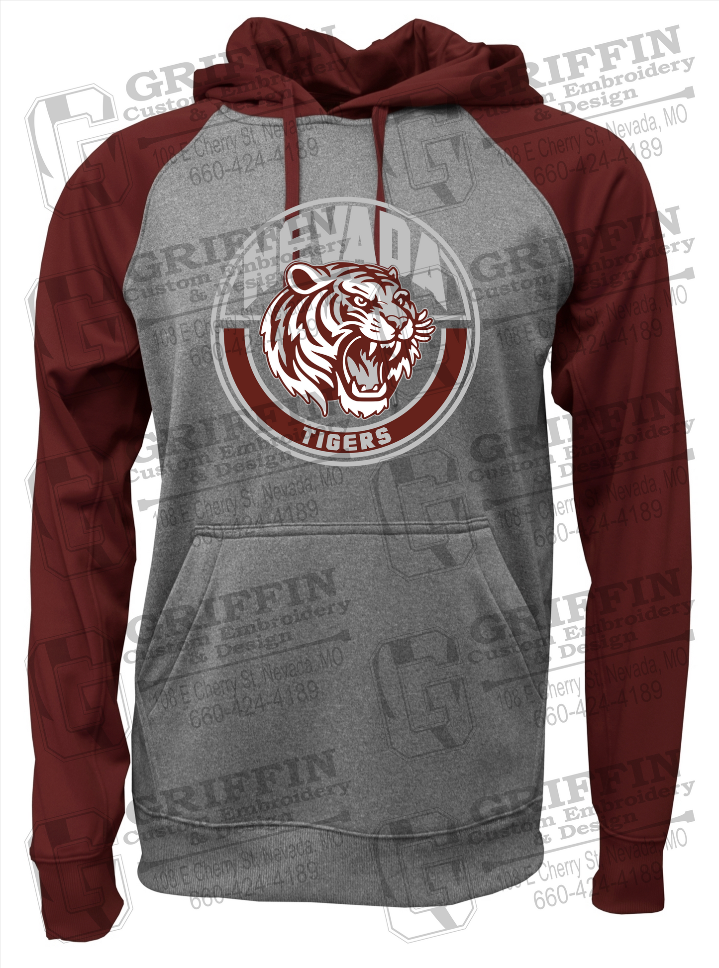 Performance Fleece Raglan Hoodie - Nevada Tigers 24-H