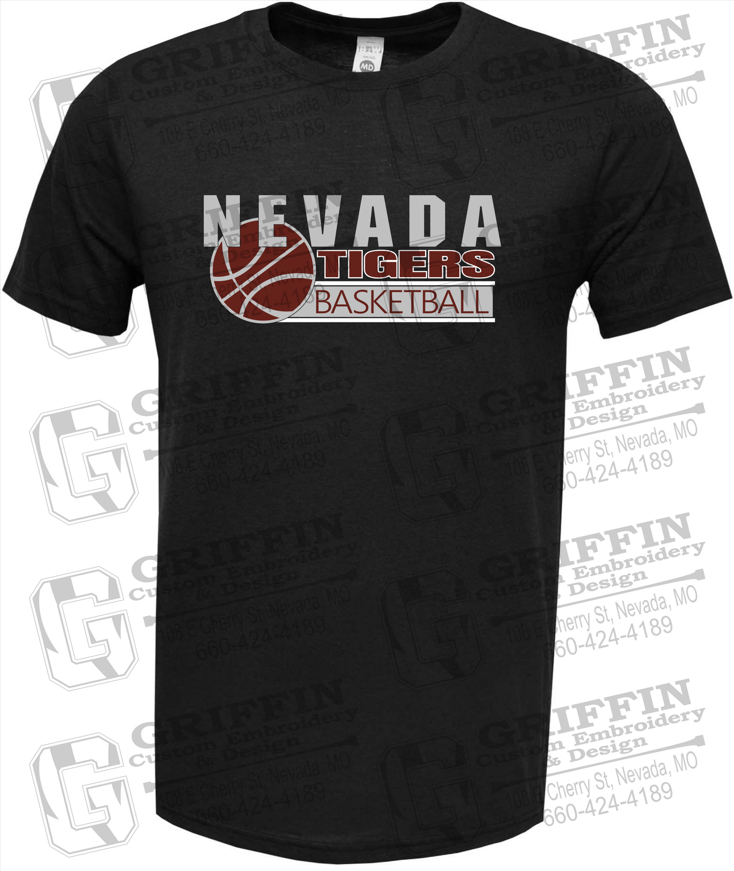 Soft-Tek Short Sleeve T-Shirt - Basketball - Nevada Tigers 24-I