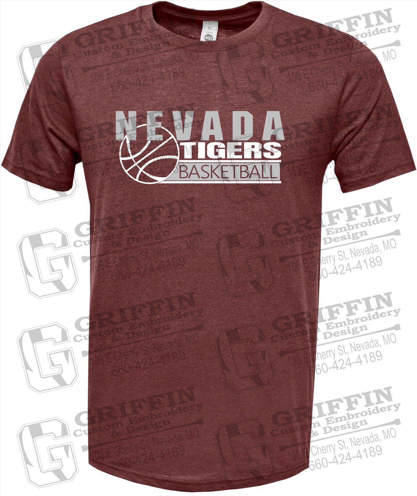 Soft-Tek Short Sleeve T-Shirt - Basketball - Nevada Tigers 24-I