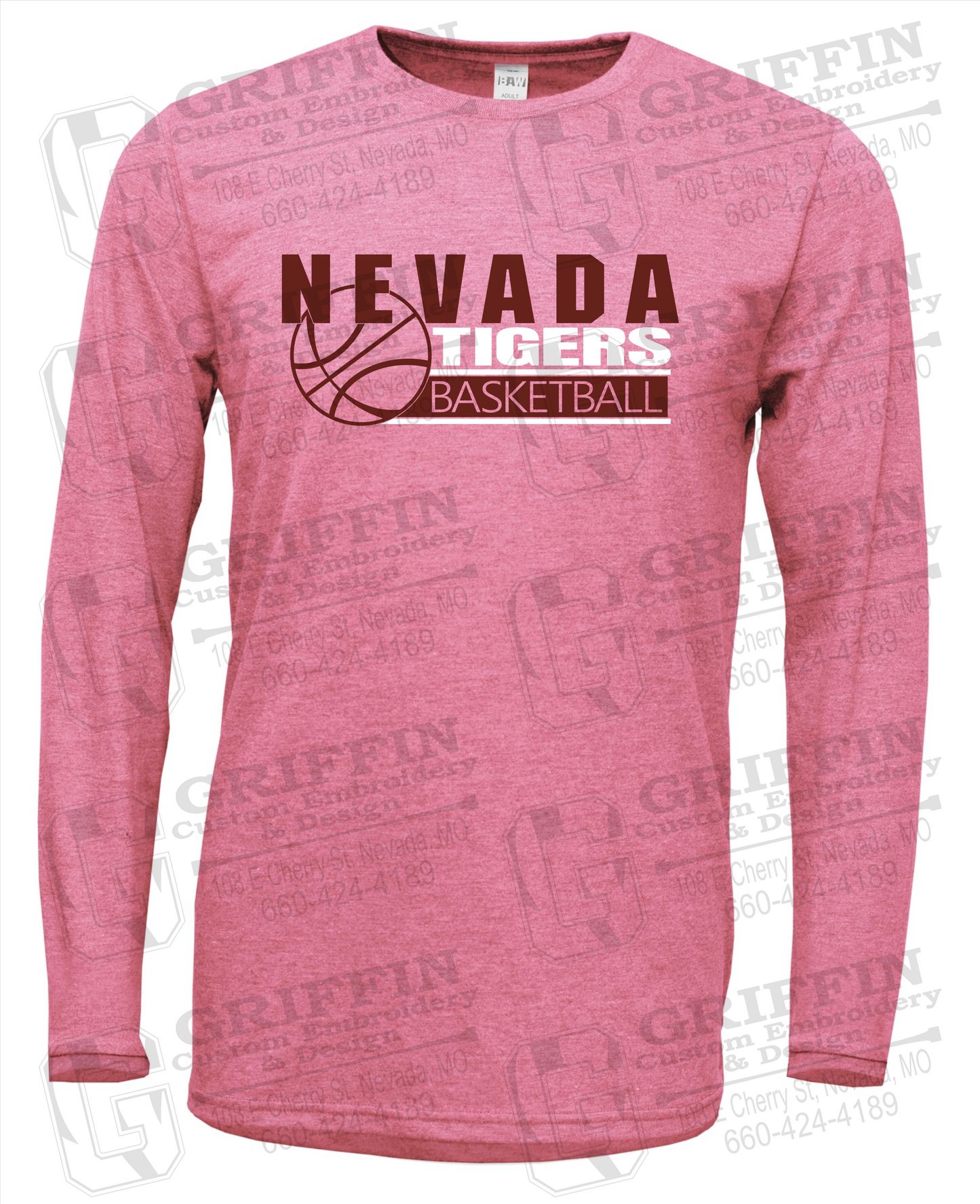 Soft-Tek Long Sleeve T-Shirt - Basketball - Nevada Tigers 24-I