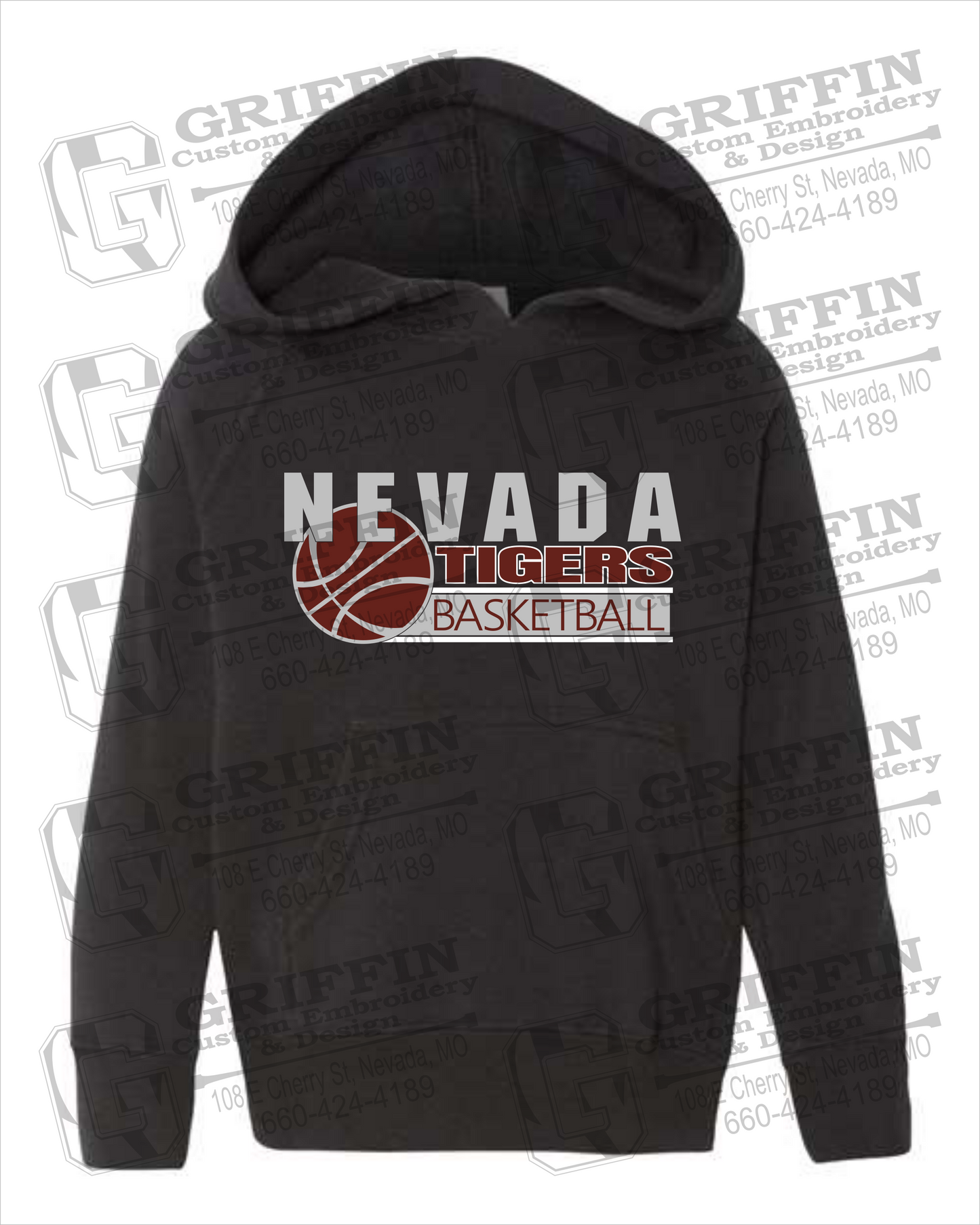 Toddler Hoodie - Basketball - Nevada Tigers 24-I