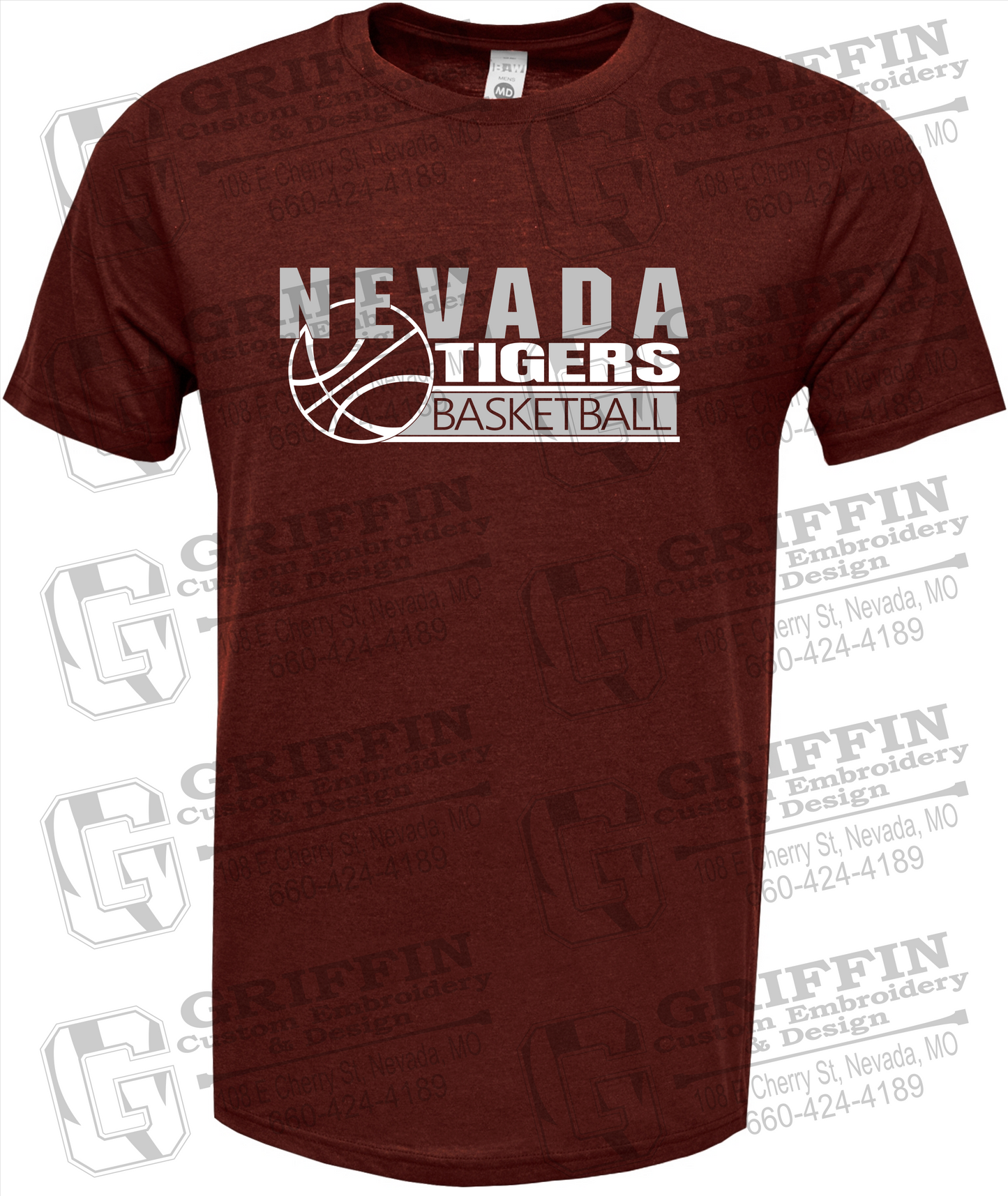 Soft-Tek Short Sleeve T-Shirt - Basketball - Nevada Tigers 24-I