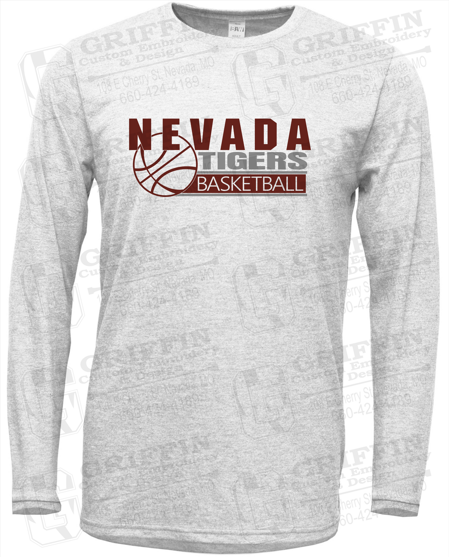 Soft-Tek Long Sleeve T-Shirt - Basketball - Nevada Tigers 24-I