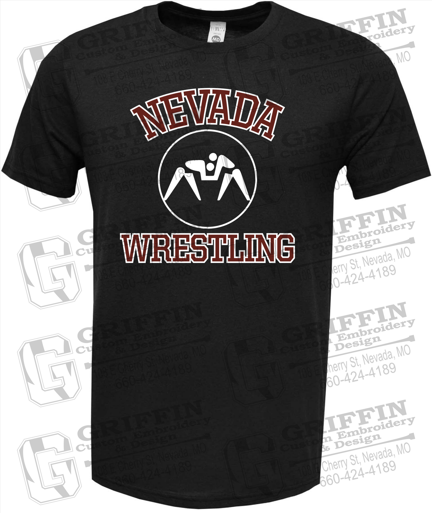Soft-Tek Short Sleeve T-Shirt - Wrestling - Nevada Tigers 24-J