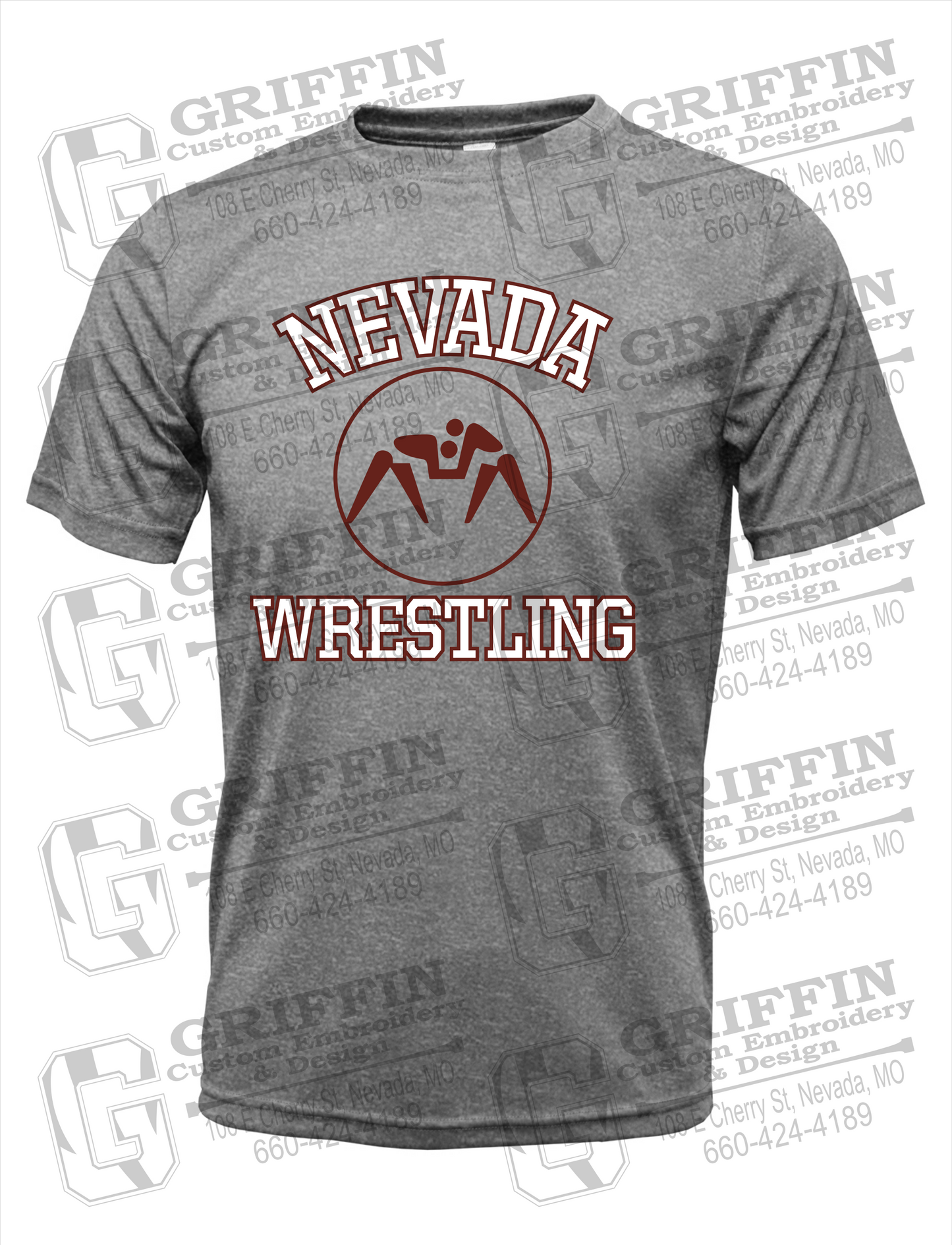 Dry-Fit Short Sleeve T-Shirt - Wrestling - Nevada Tigers 24-J