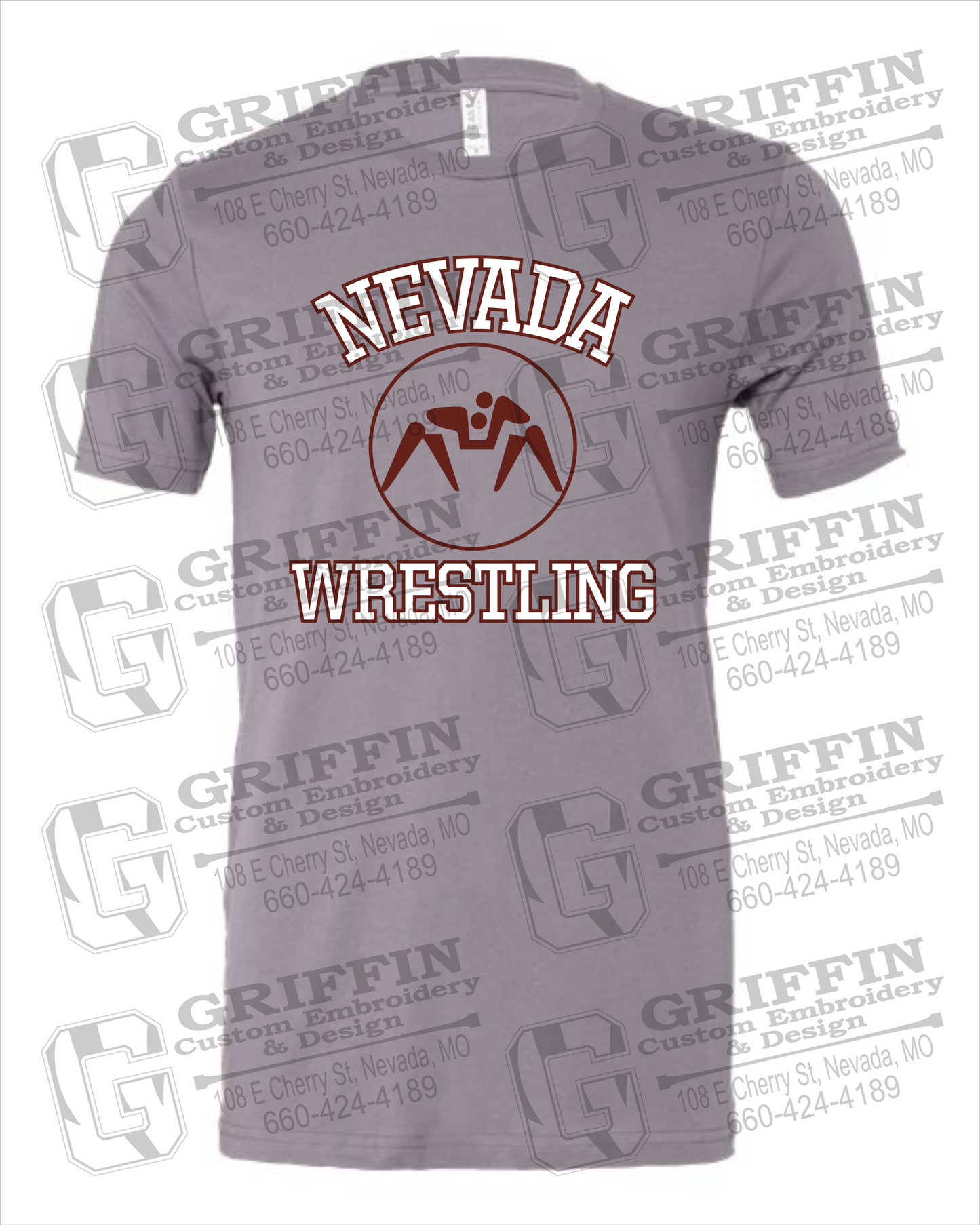 Nevada Tigers 24-J 100% Cotton Short Sleeve T-Shirt - Wrestling