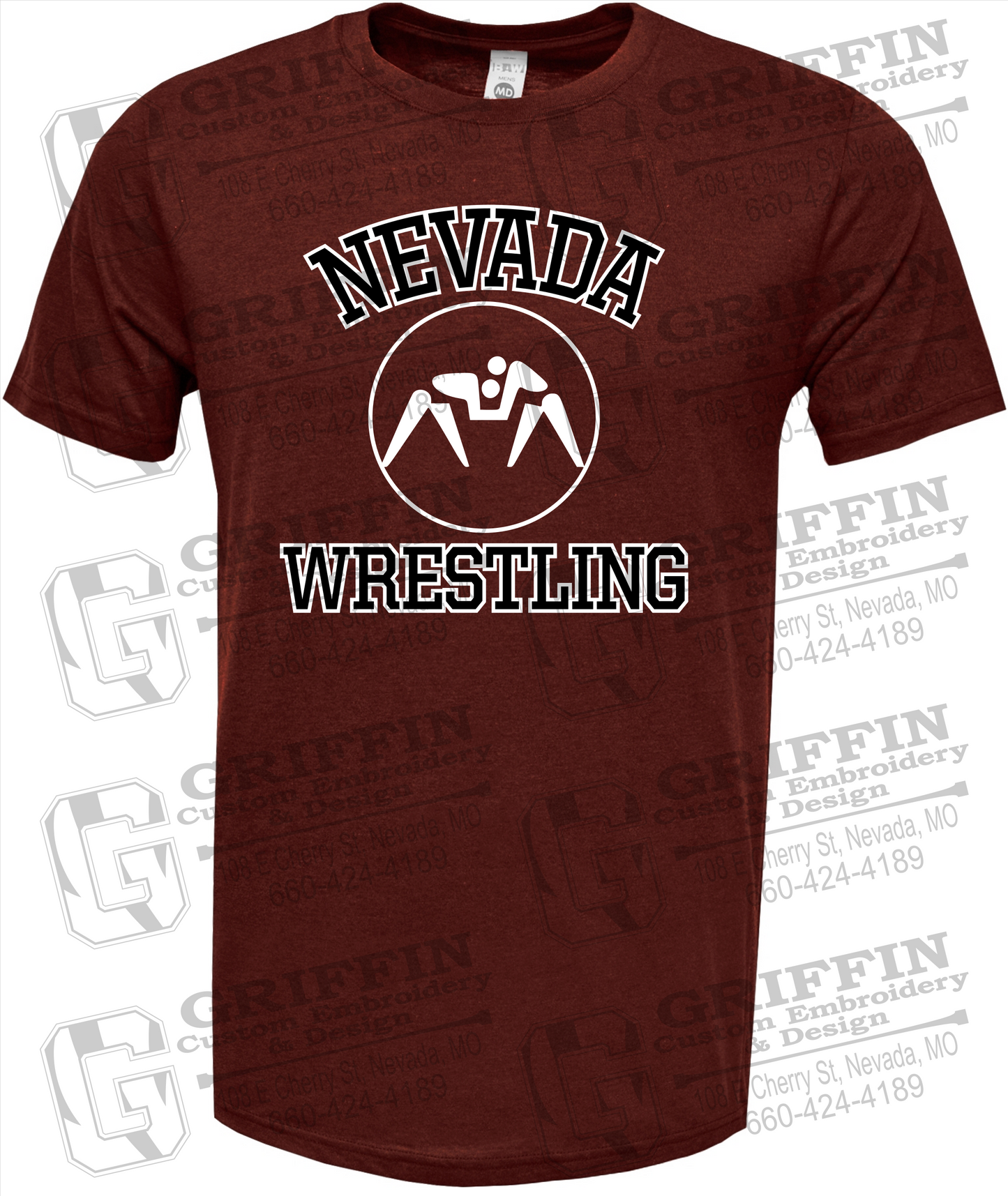 Soft-Tek Short Sleeve T-Shirt - Wrestling - Nevada Tigers 24-J