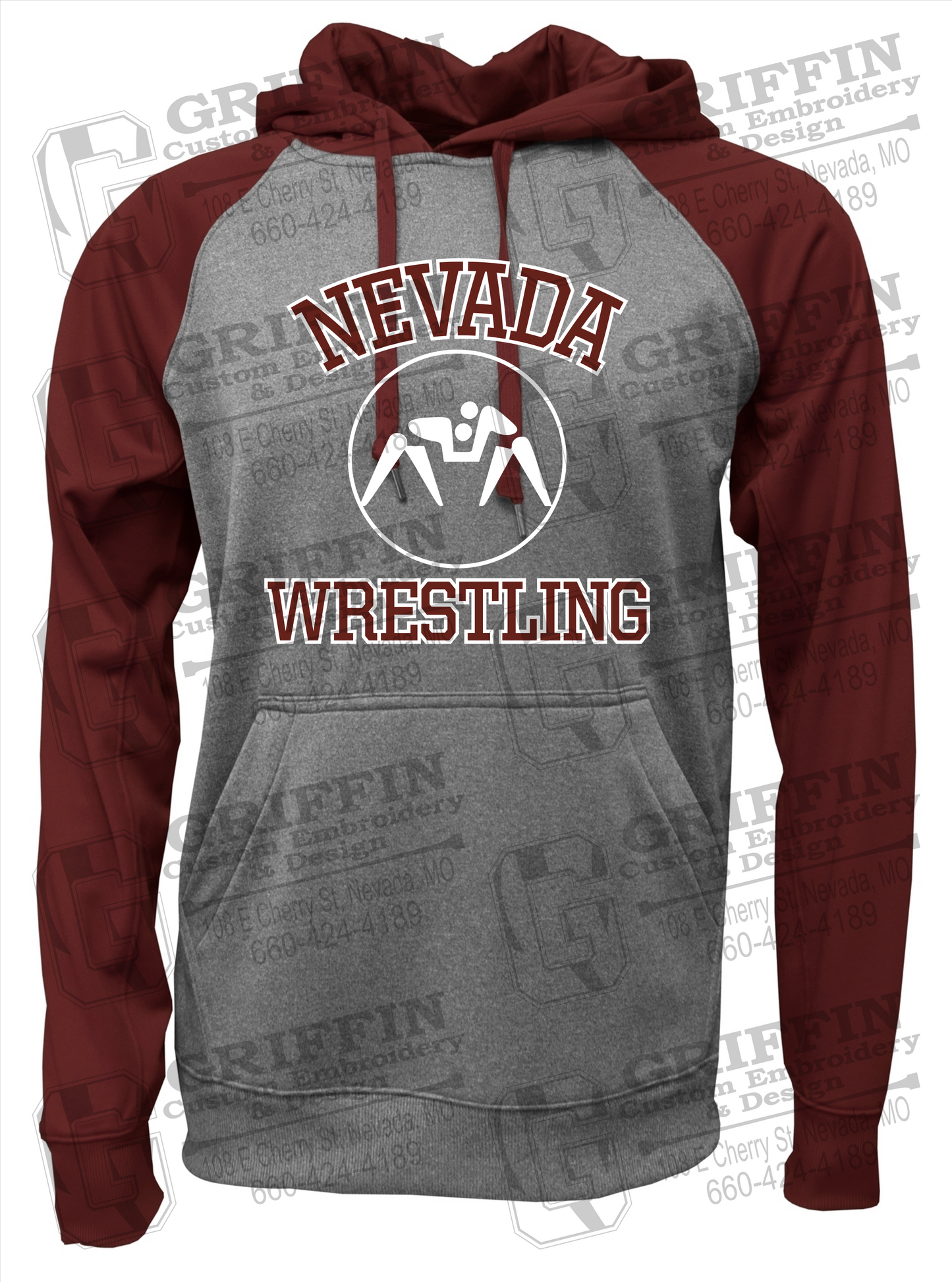 Performance Fleece Raglan Hoodie - Wrestling - Nevada Tigers 24-J