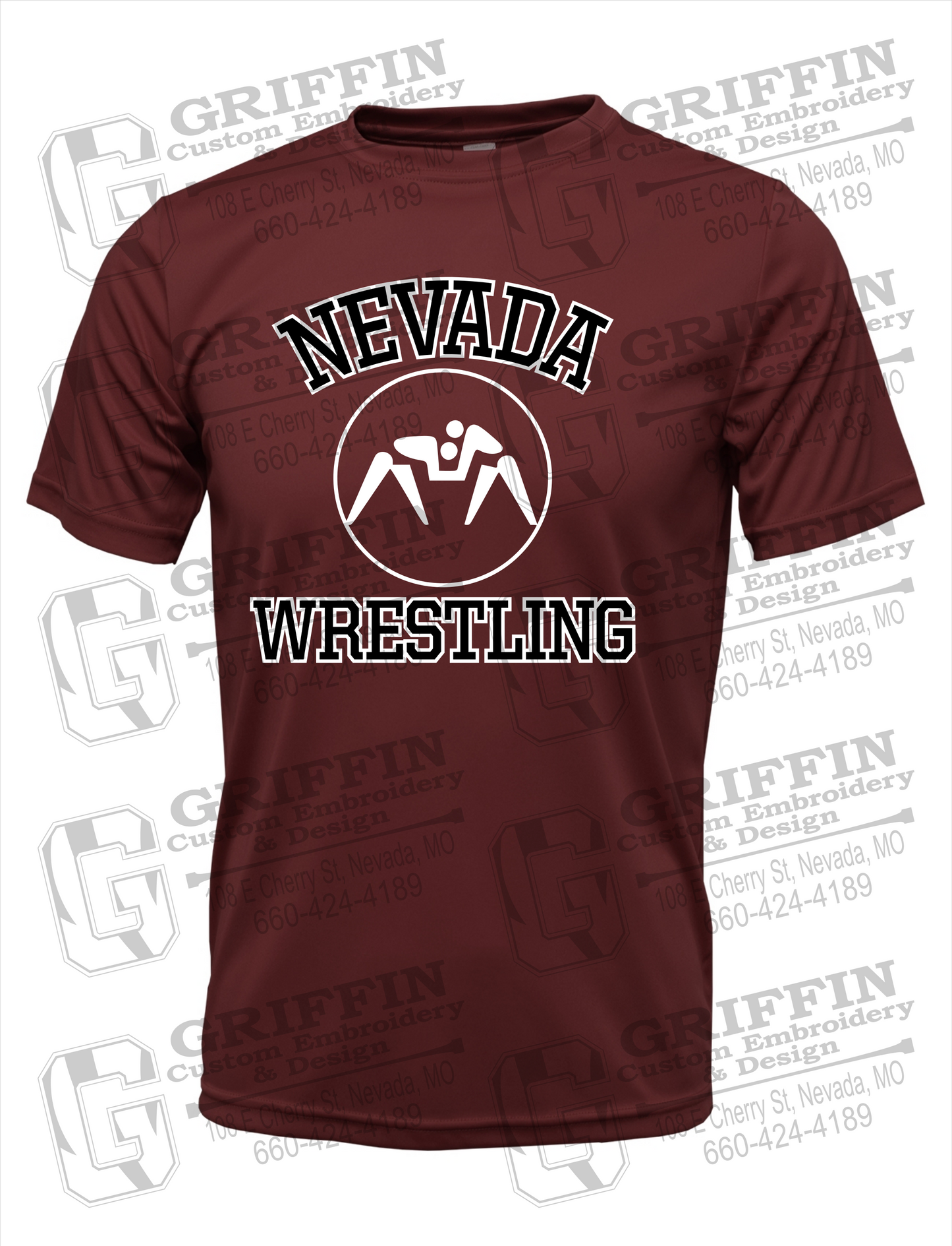 Dry-Fit Short Sleeve T-Shirt - Wrestling - Nevada Tigers 24-J