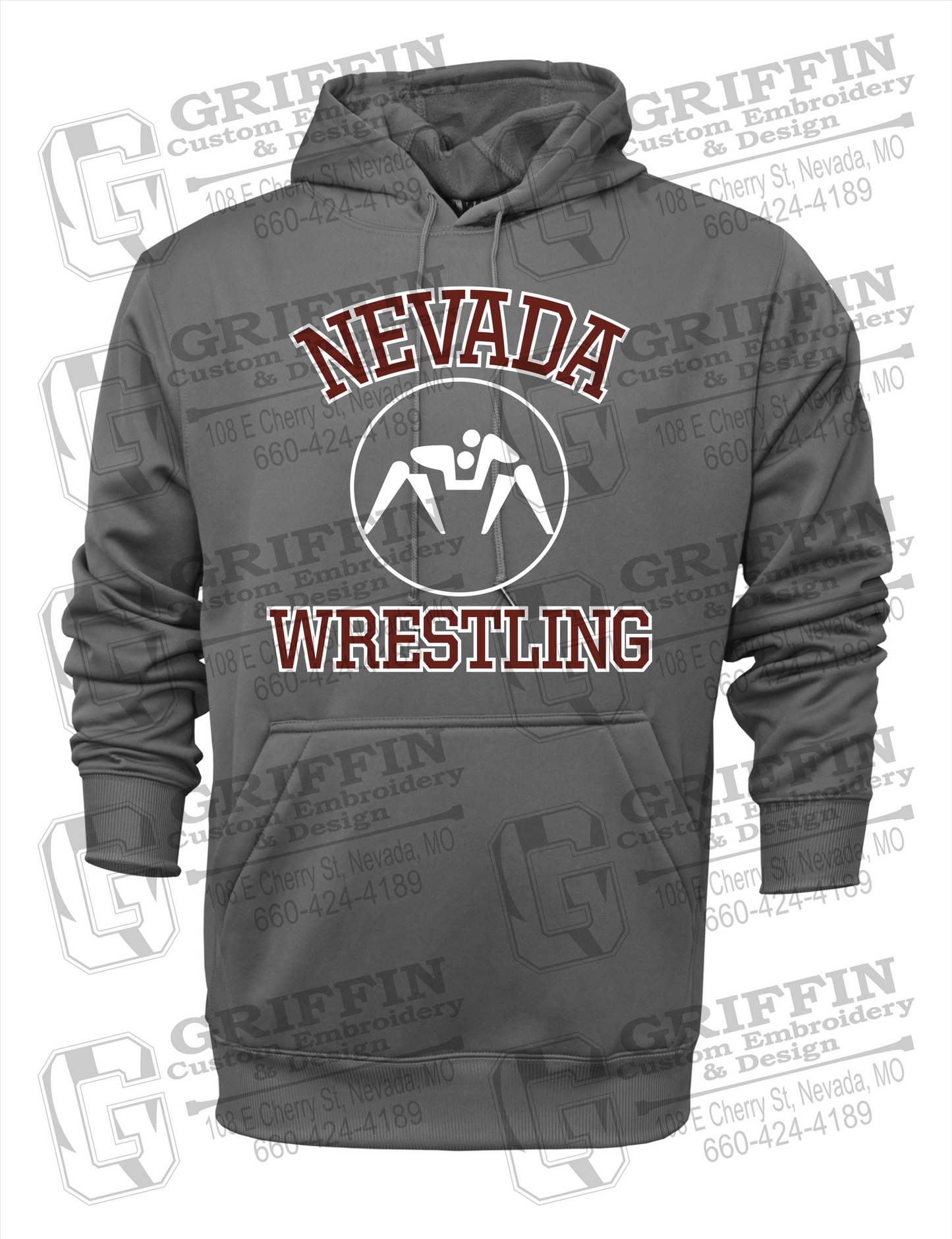 Performance Fleece Hoodie - Wrestling - Nevada Tigers 24-J