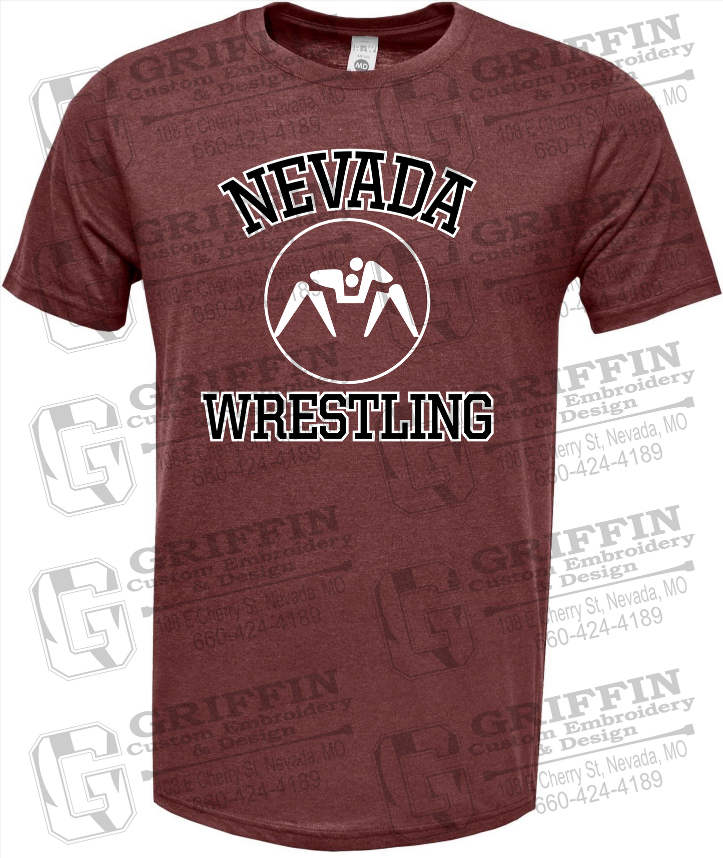 Soft-Tek Short Sleeve T-Shirt - Wrestling - Nevada Tigers 24-J
