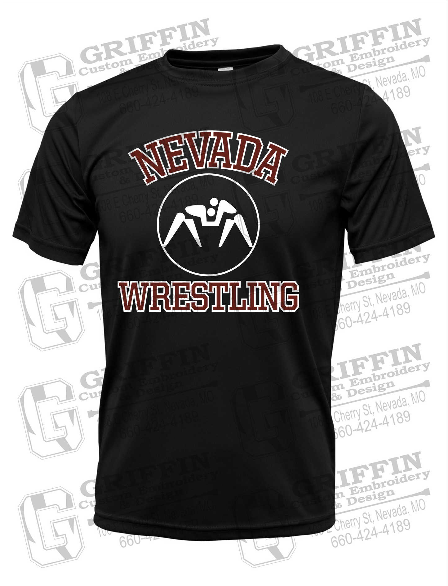 Dry-Fit Short Sleeve T-Shirt - Wrestling - Nevada Tigers 24-J