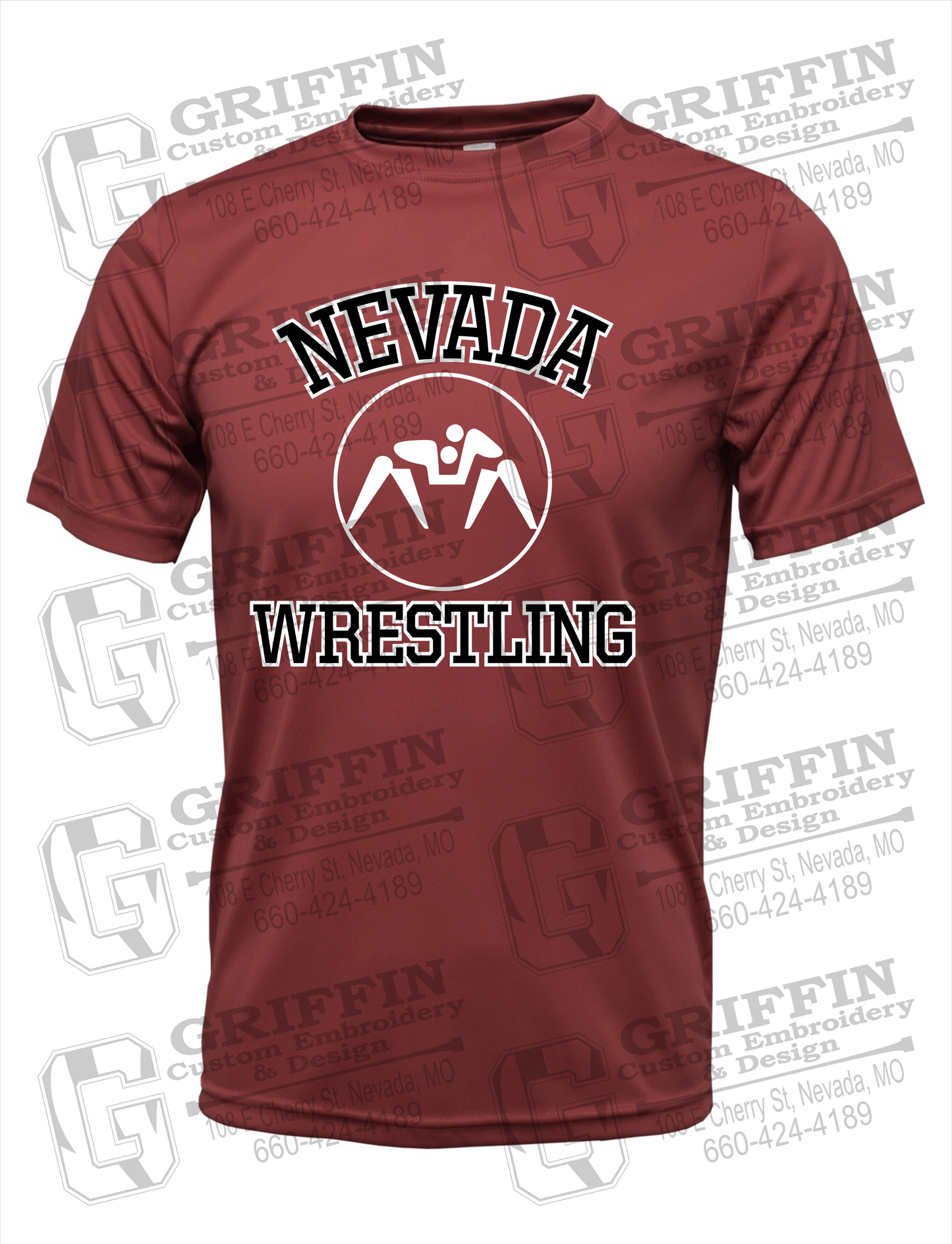 Dry-Fit Short Sleeve T-Shirt - Wrestling - Nevada Tigers 24-J