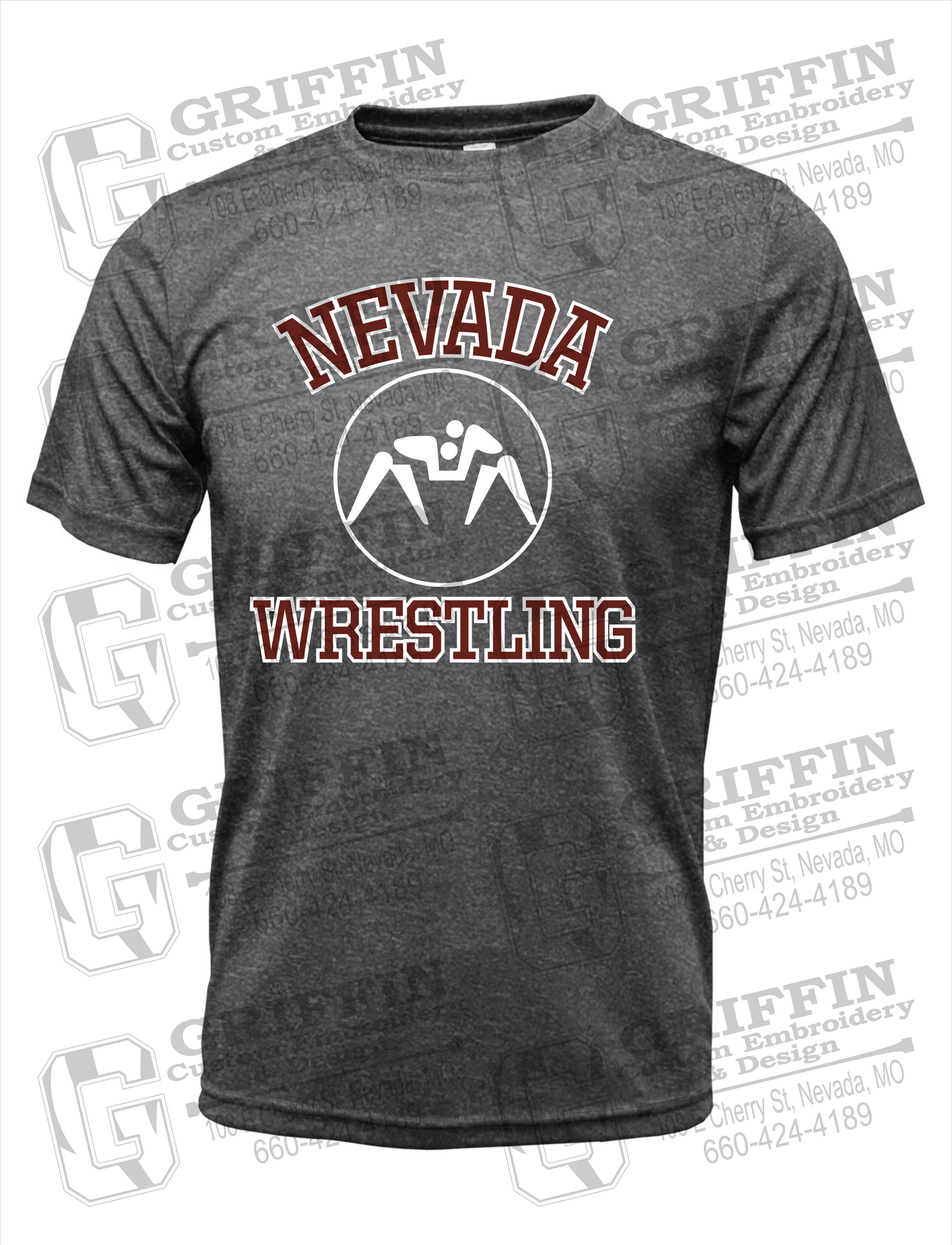 Dry-Fit Short Sleeve T-Shirt - Wrestling - Nevada Tigers 24-J