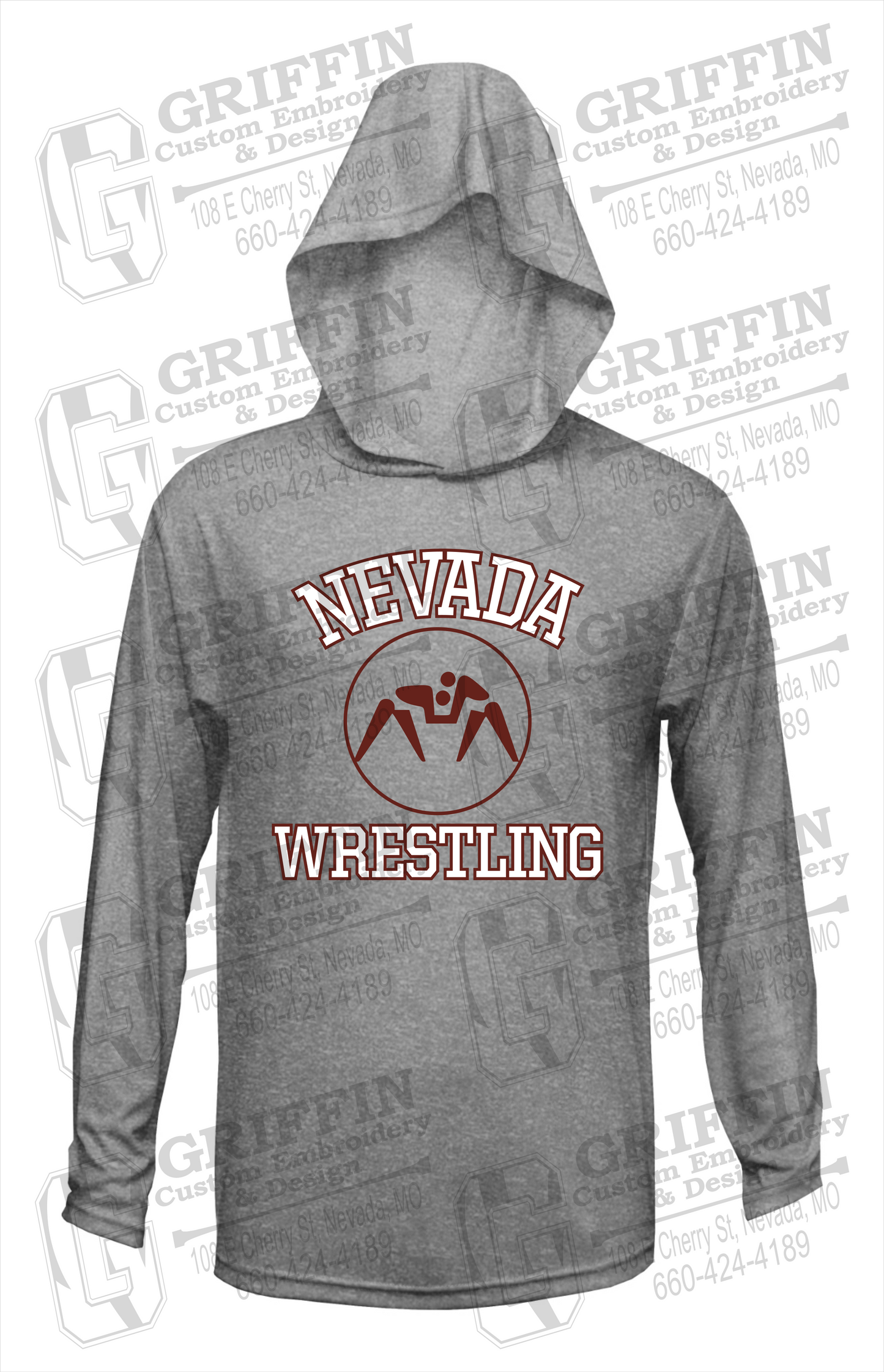 Dry-Fit T-Shirt Hoodie - Wrestling - Nevada Tigers 24-J