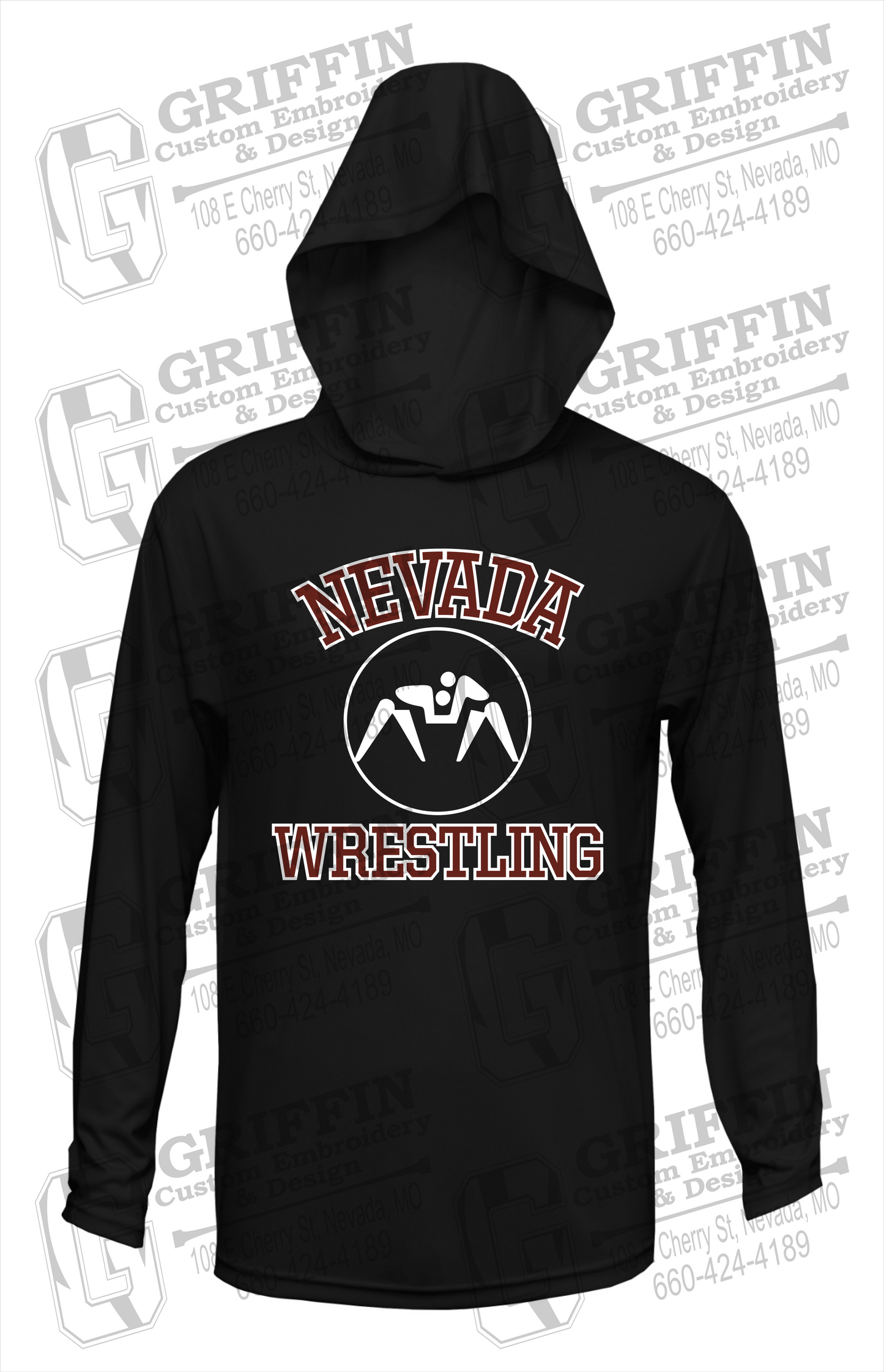 Dry-Fit T-Shirt Hoodie - Wrestling - Nevada Tigers 24-J