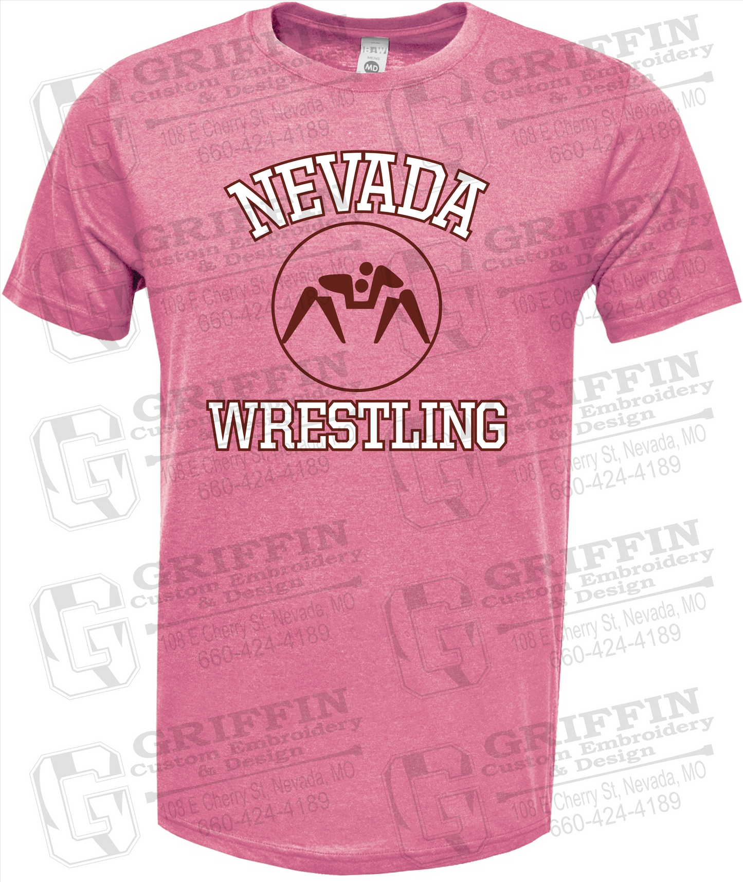 Soft-Tek Short Sleeve T-Shirt - Wrestling - Nevada Tigers 24-J
