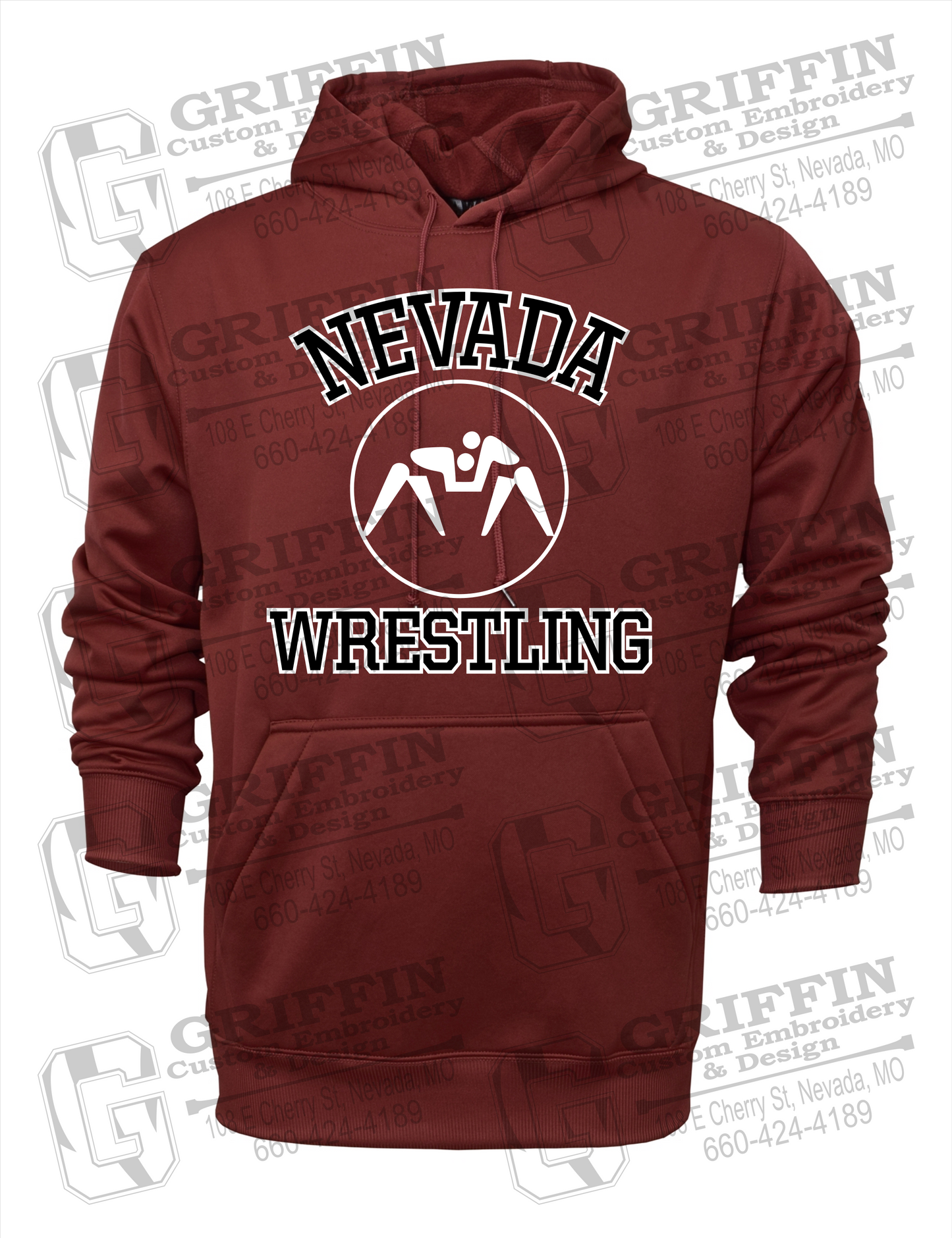 Performance Fleece Hoodie - Wrestling - Nevada Tigers 24-J
