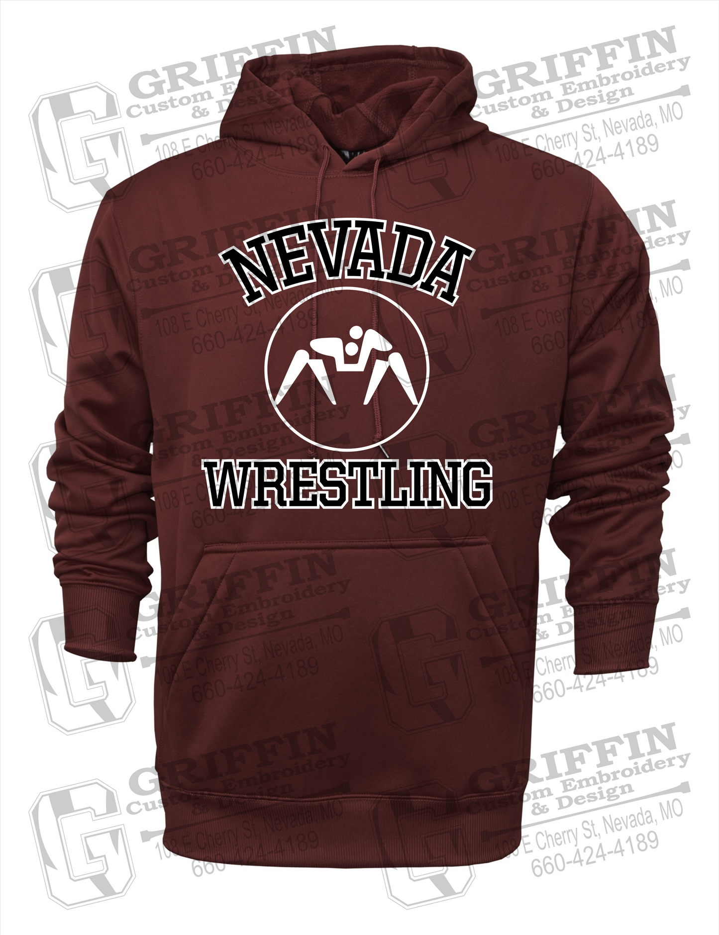 Performance Fleece Hoodie - Wrestling - Nevada Tigers 24-J