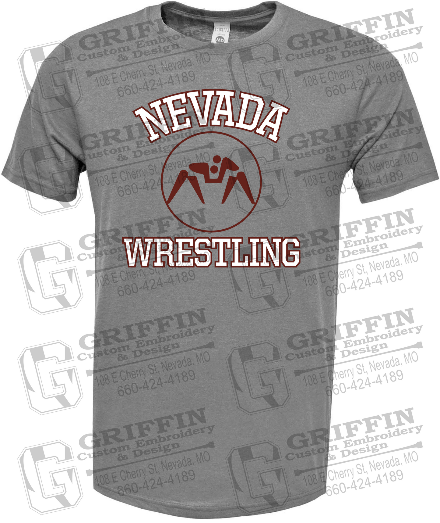 Soft-Tek Short Sleeve T-Shirt - Wrestling - Nevada Tigers 24-J