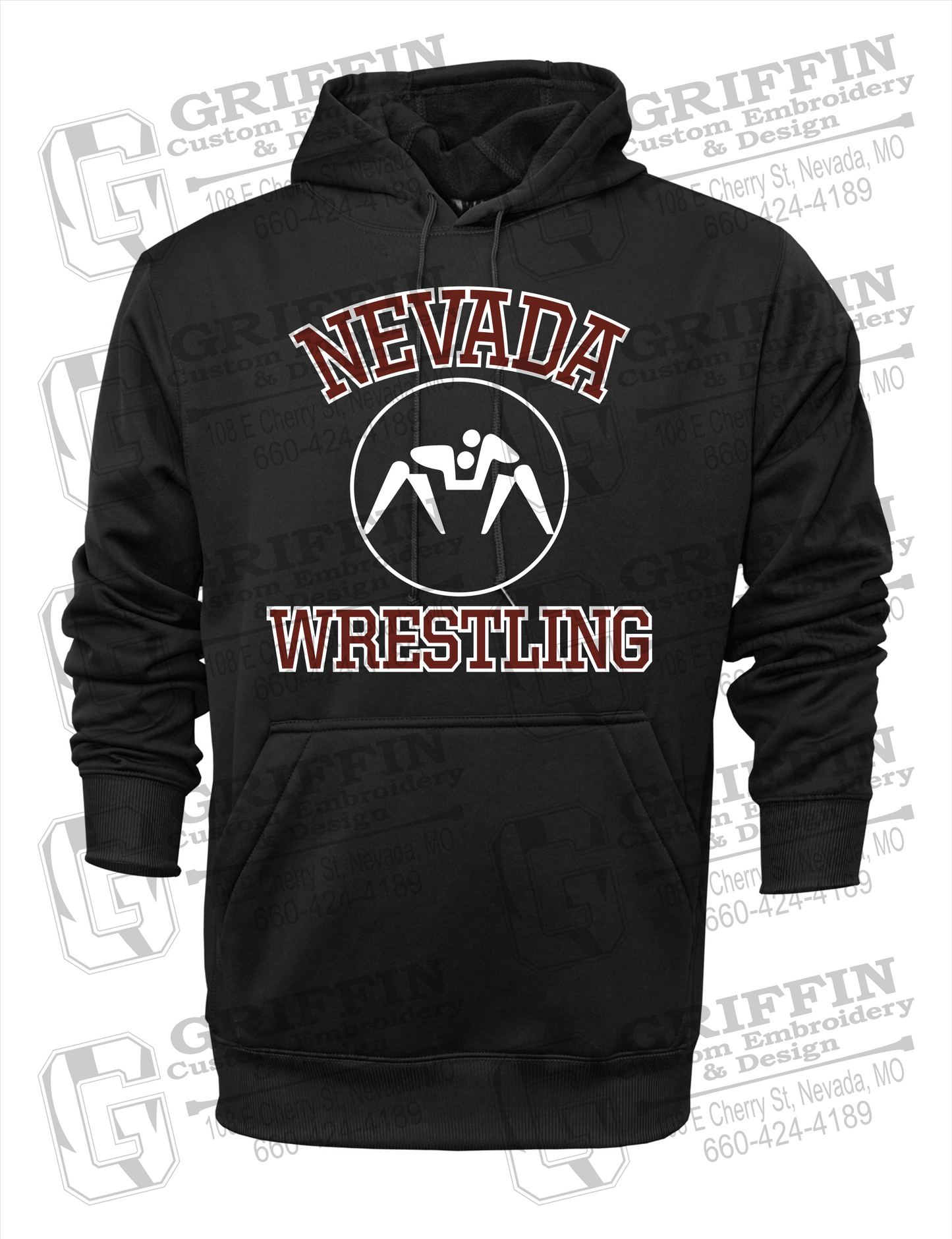 Performance Fleece Hoodie - Wrestling - Nevada Tigers 24-J