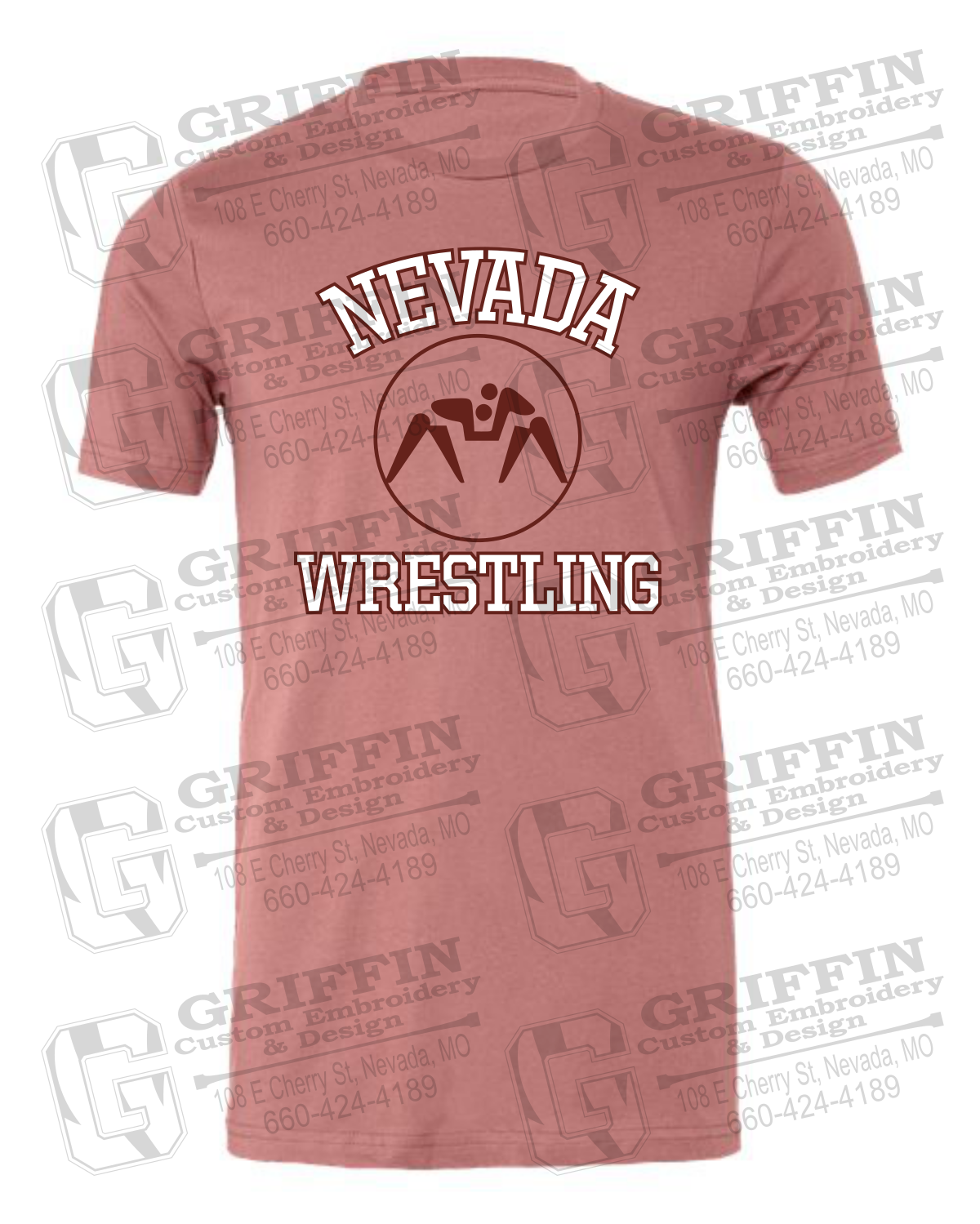 Cotton Short Sleeve T-Shirt - Wrestling - Nevada Tigers 24-J