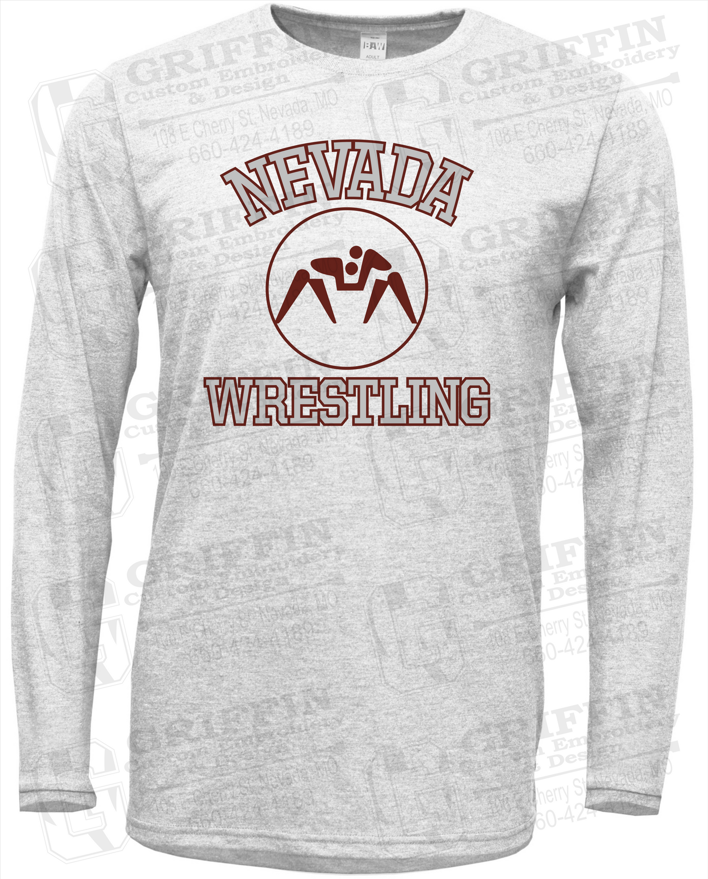 Soft-Tek Long Sleeve T-Shirt - Wrestling - Nevada Tigers 24-J