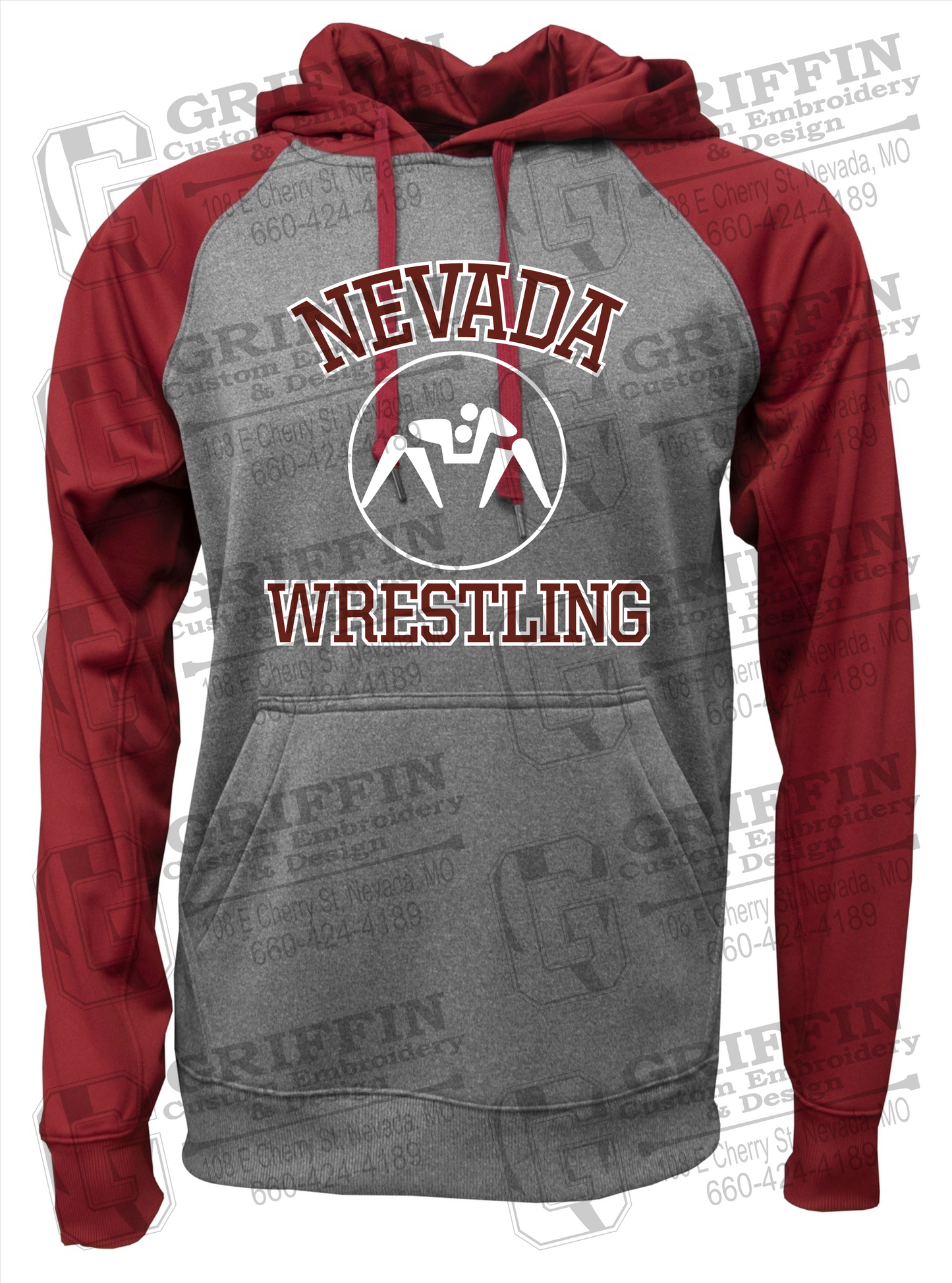 Performance Fleece Raglan Hoodie - Wrestling - Nevada Tigers 24-J