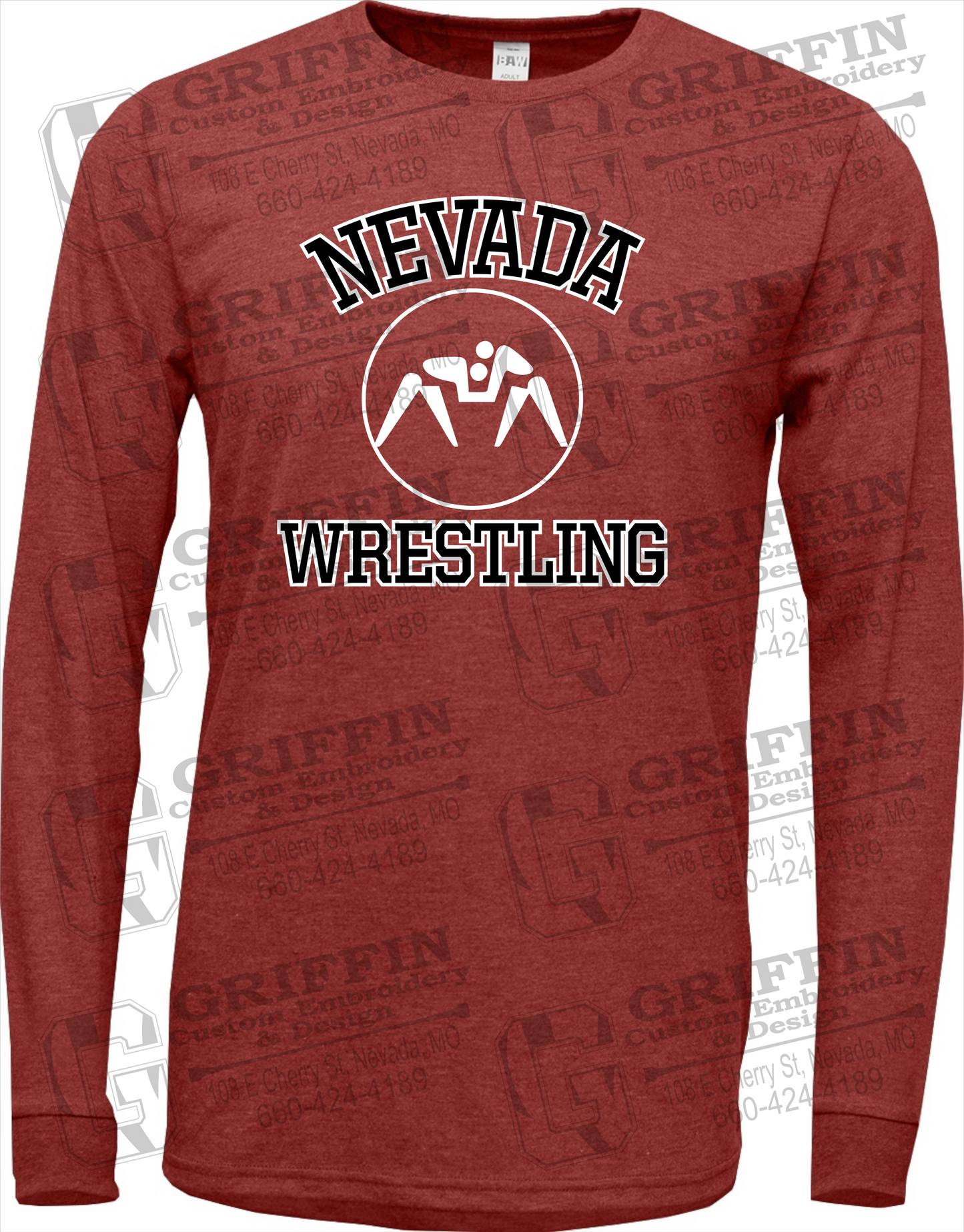 Soft-Tek Long Sleeve T-Shirt - Wrestling - Nevada Tigers 24-J
