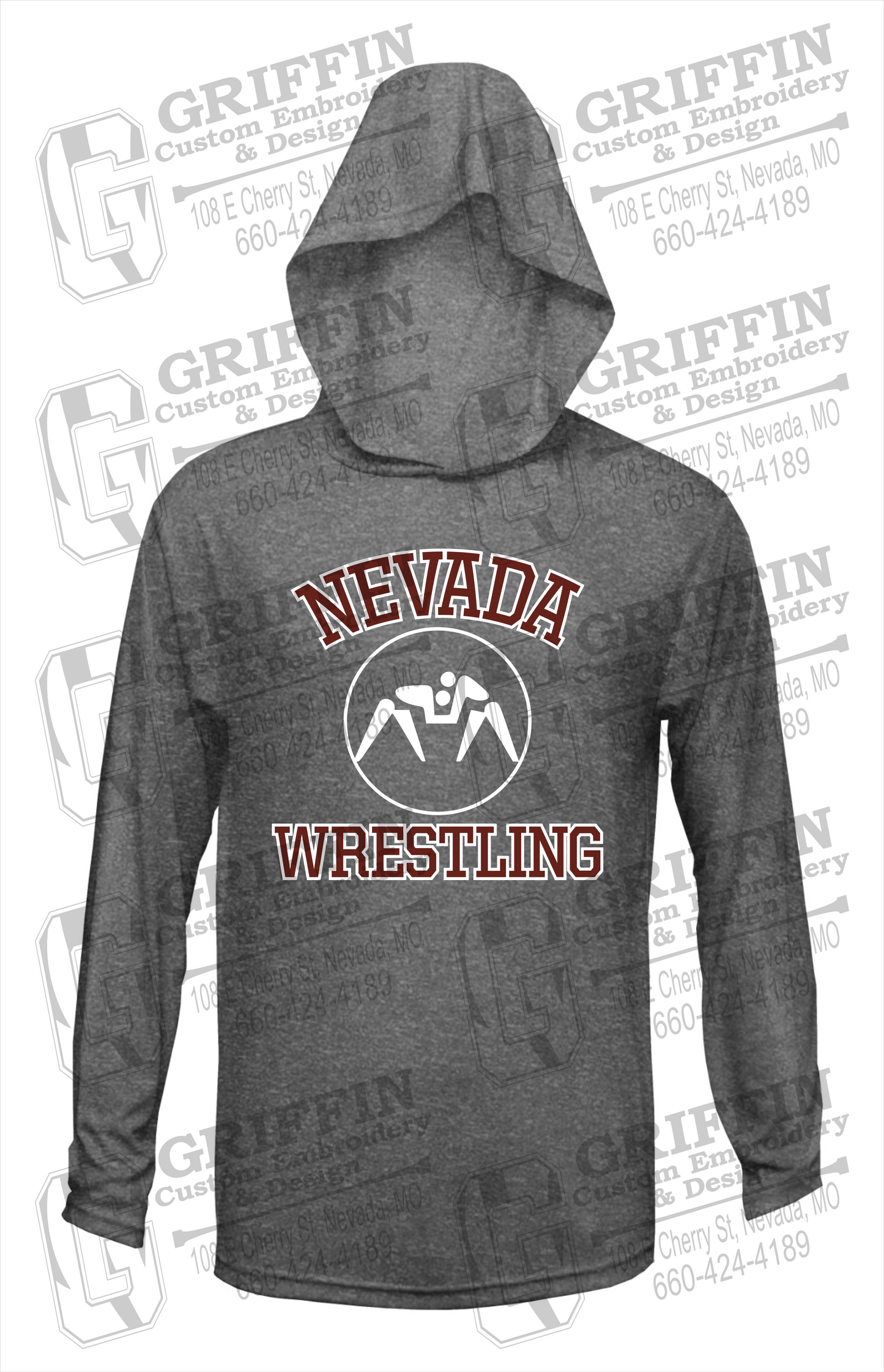 Dry-Fit T-Shirt Hoodie - Wrestling - Nevada Tigers 24-J