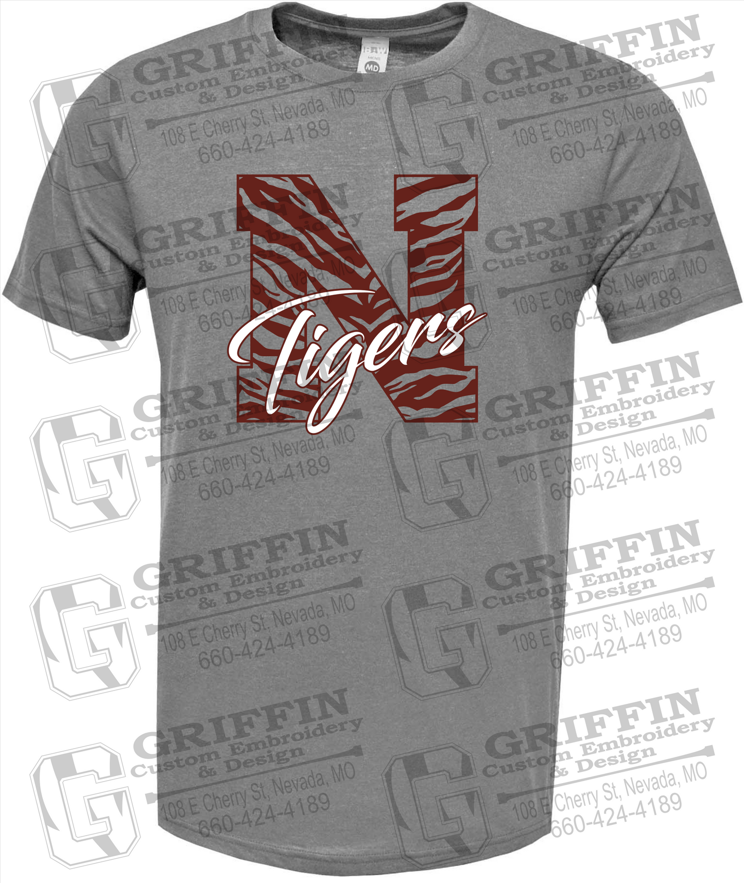 Soft-Tek Short Sleeve T-Shirt - Nevada Tigers 24-K