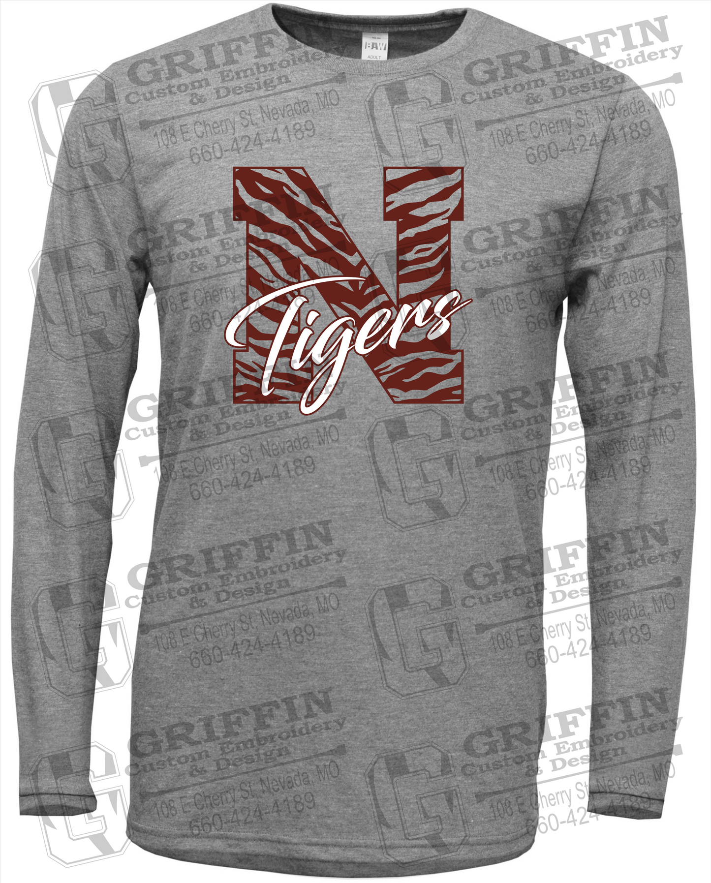 Soft-Tek Long Sleeve T-Shirt - Nevada Tigers 24-K