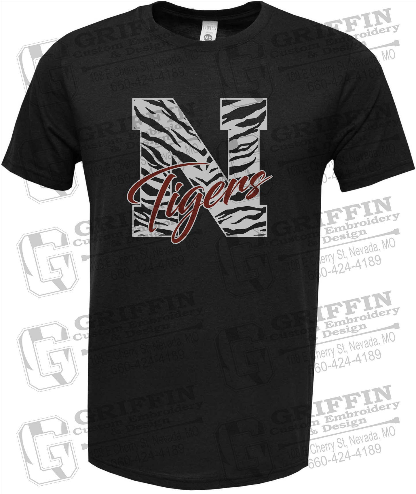 Soft-Tek Short Sleeve T-Shirt - Nevada Tigers 24-K