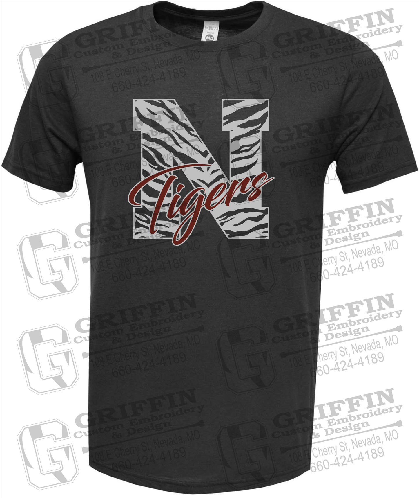 Soft-Tek Short Sleeve T-Shirt - Nevada Tigers 24-K