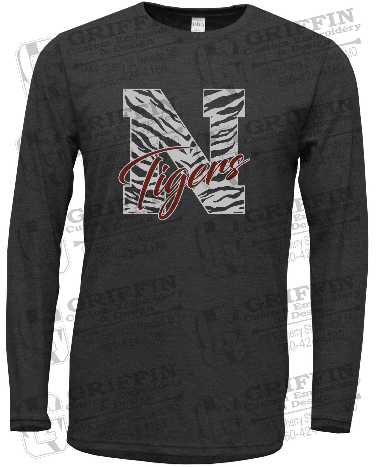 Soft-Tek Long Sleeve T-Shirt - Nevada Tigers 24-K
